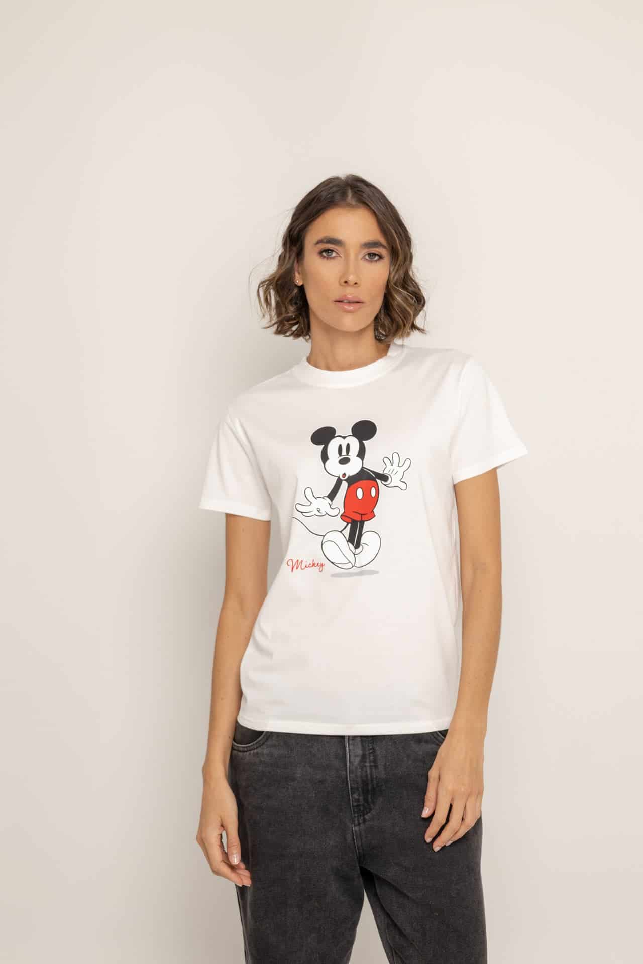 T-Shirt Blanca Mickey Mouse - miniatura 3