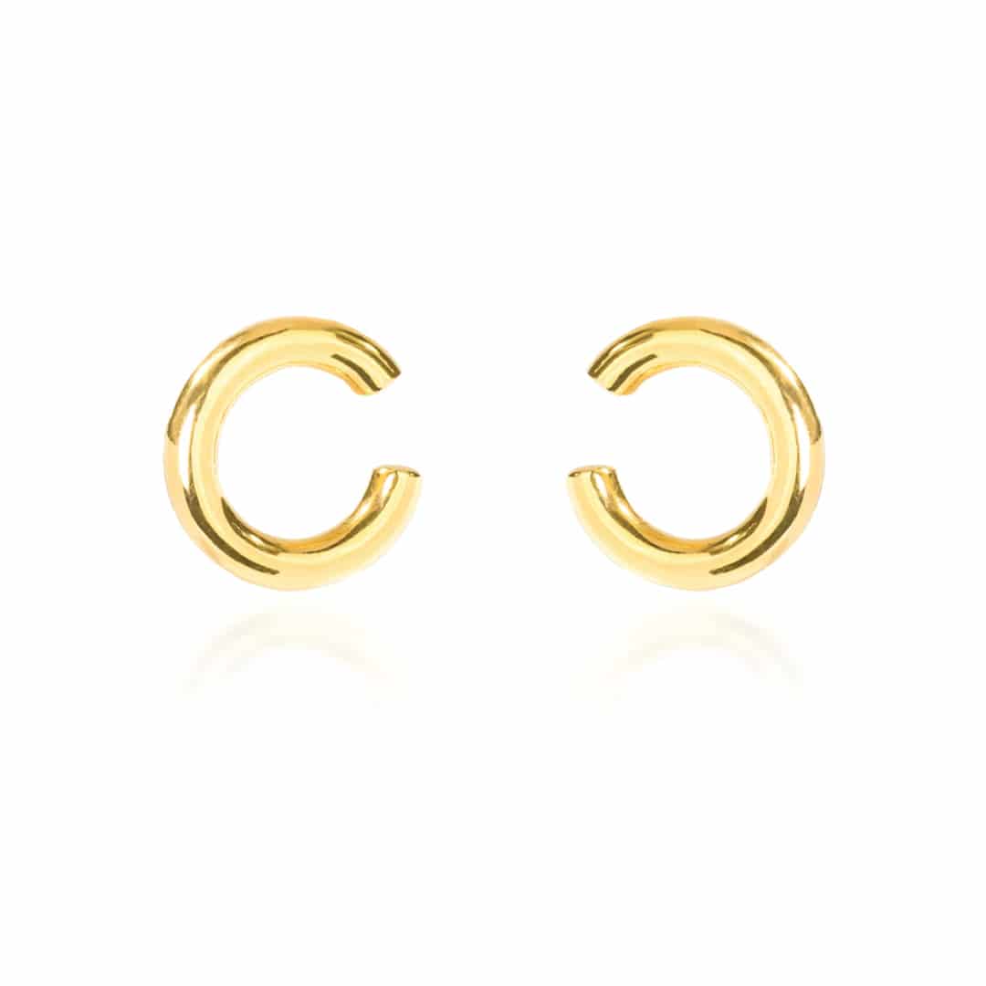 SET DE DOS SMALL MOON EAR CUFF GOLD - miniatura 1