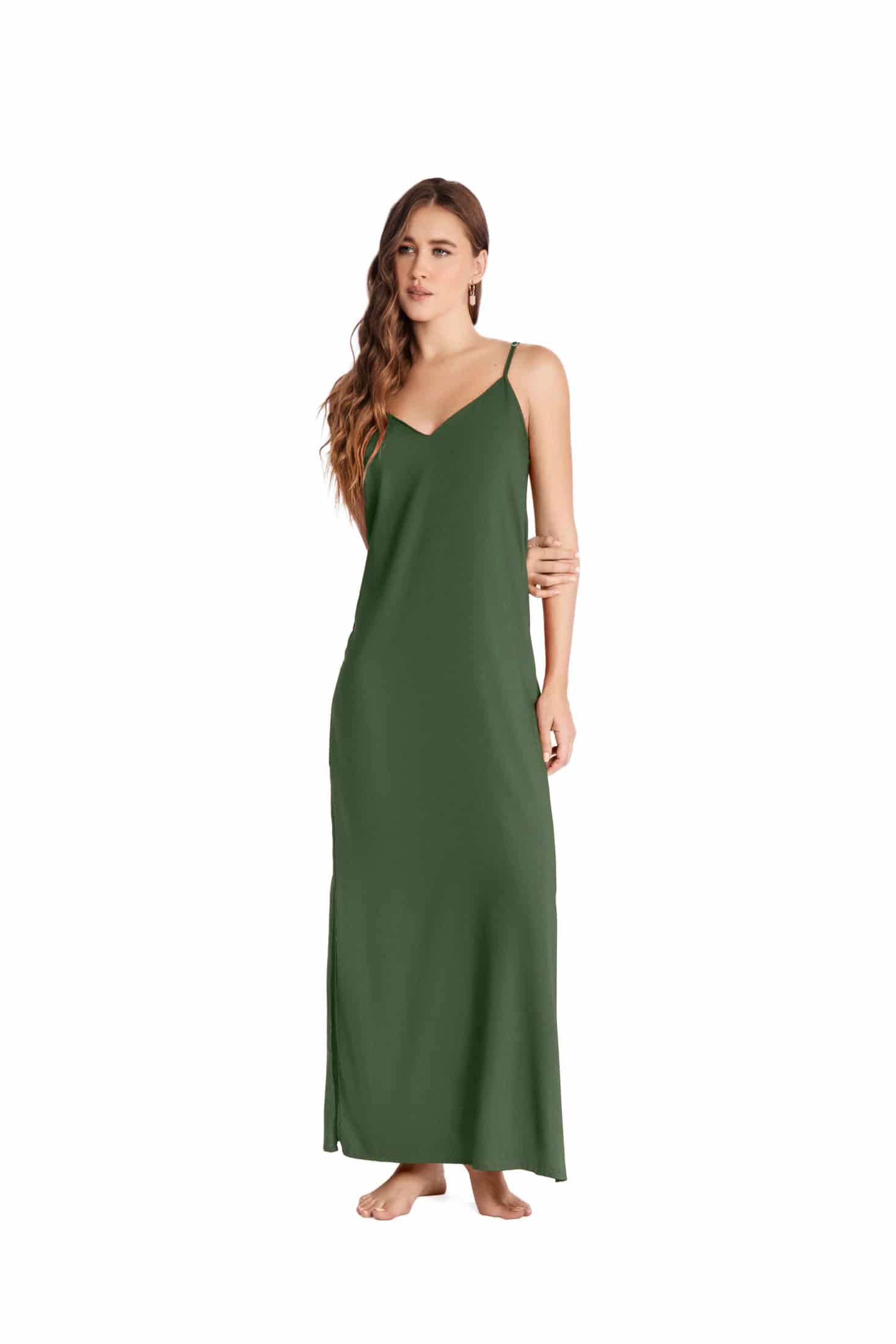 VESTIDO LARGO AMBOSELI VERDE - miniatura 5