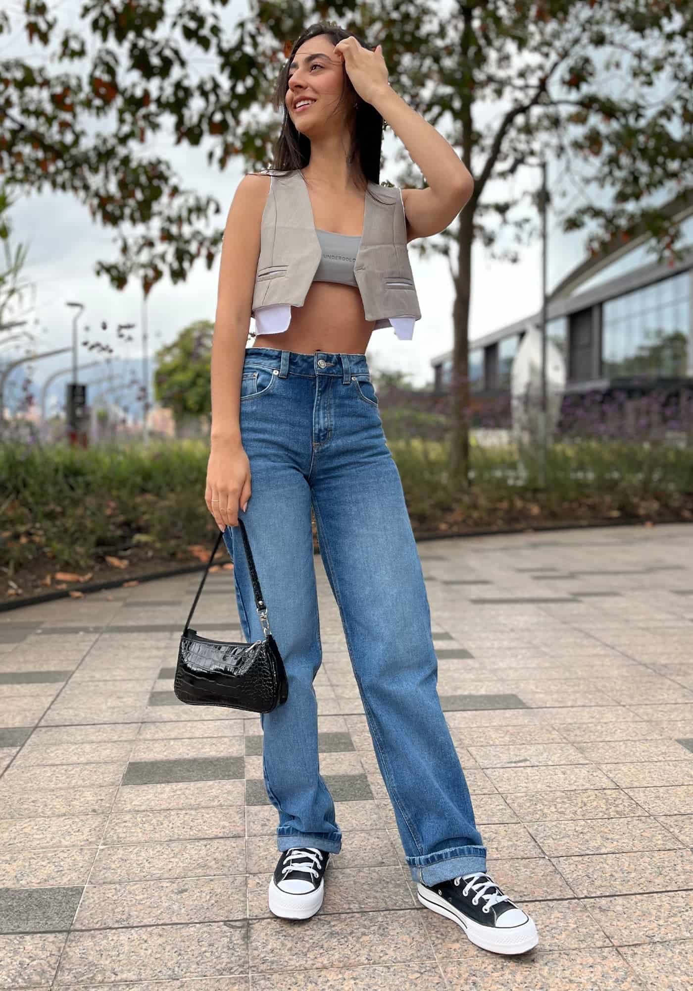 Jeans Straight Leg  Azul Medio - miniatura 2