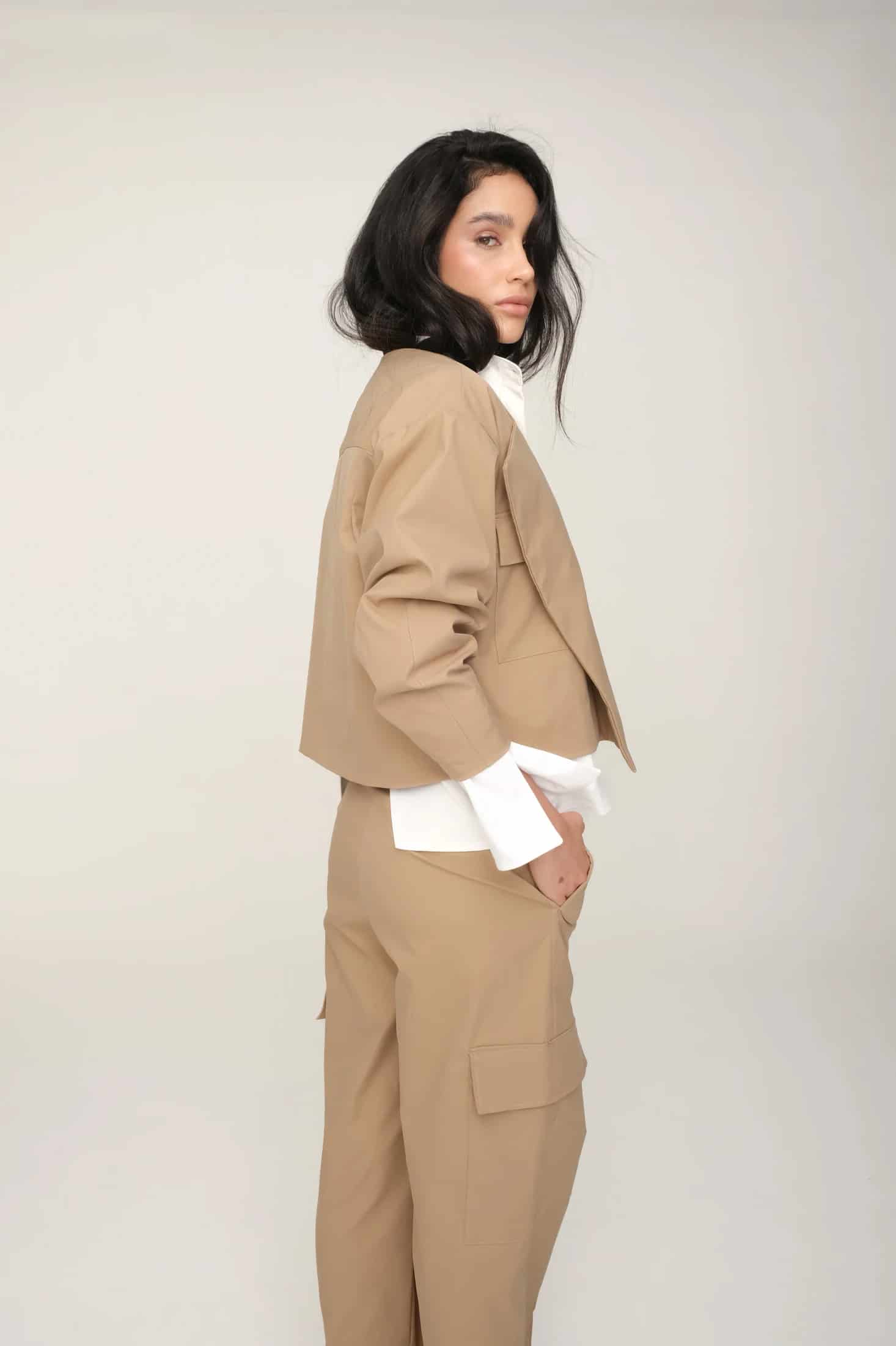 Chaqueta Habla Camel - miniatura 2