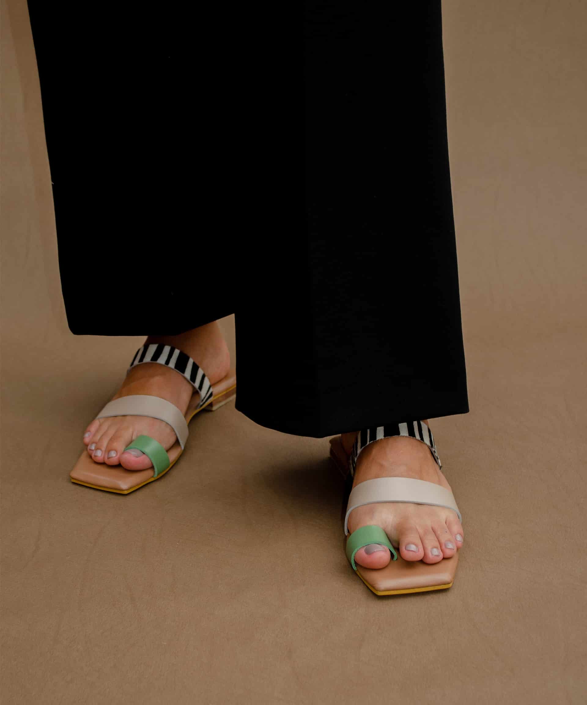 The Ocaso sandal – verde/taupe – edición limitada - miniatura 4
