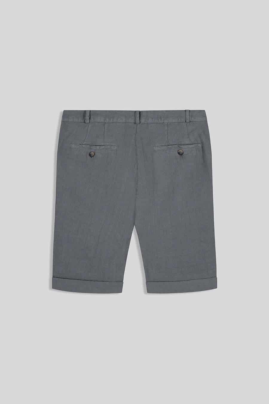 Men's linen bermuda grey - miniatura 3