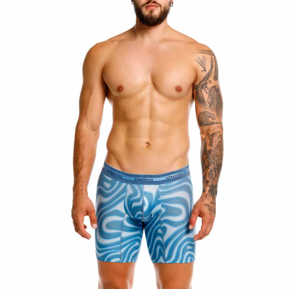 BOXER MEDIO FAUVE AZUL - miniatura 13
