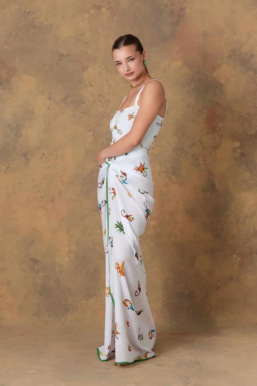 Women's pareo cotton panteon white - miniatura 6