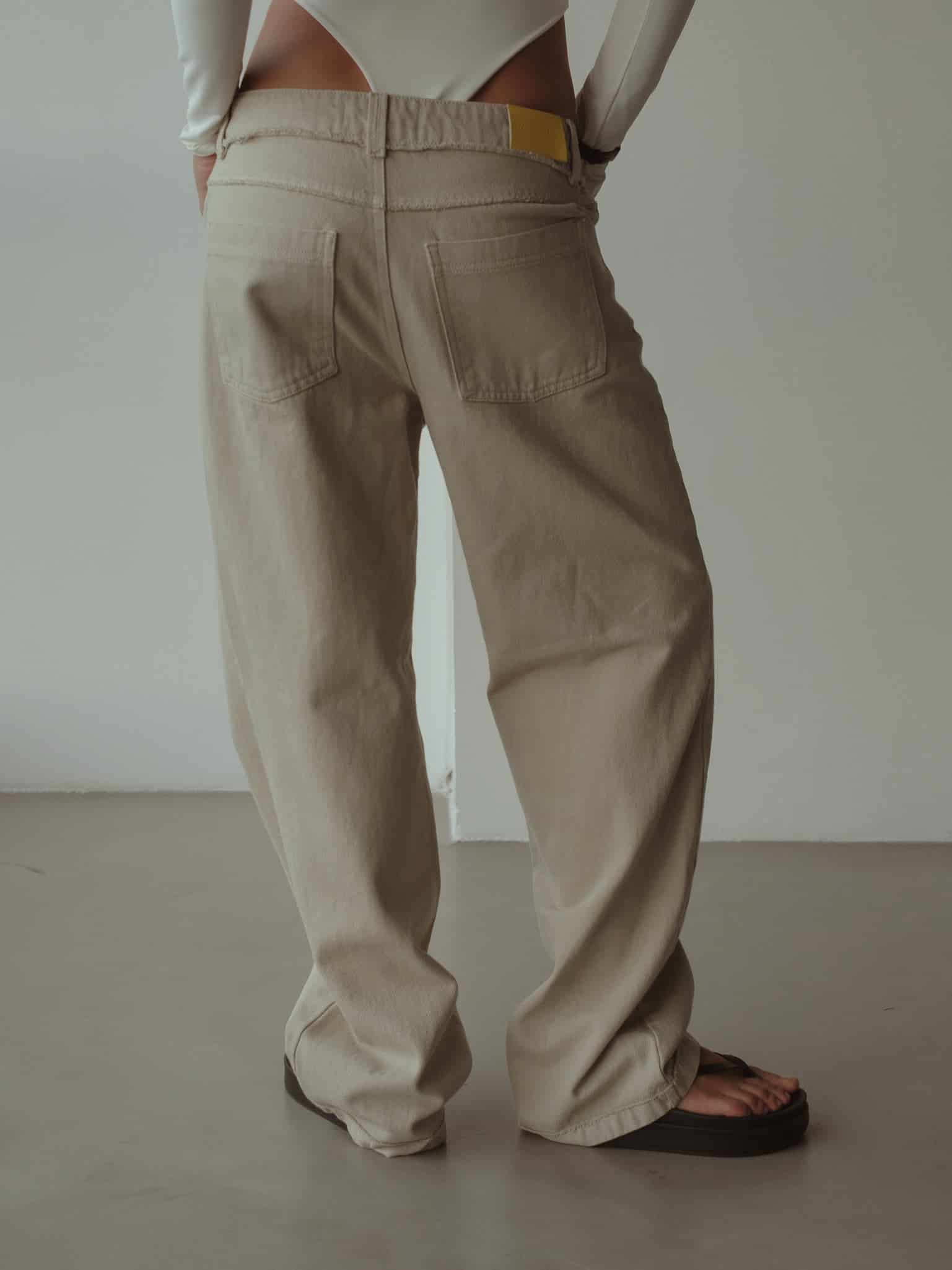 SPLIT LEG STRAIGHT JEAN - ASH - miniatura 7