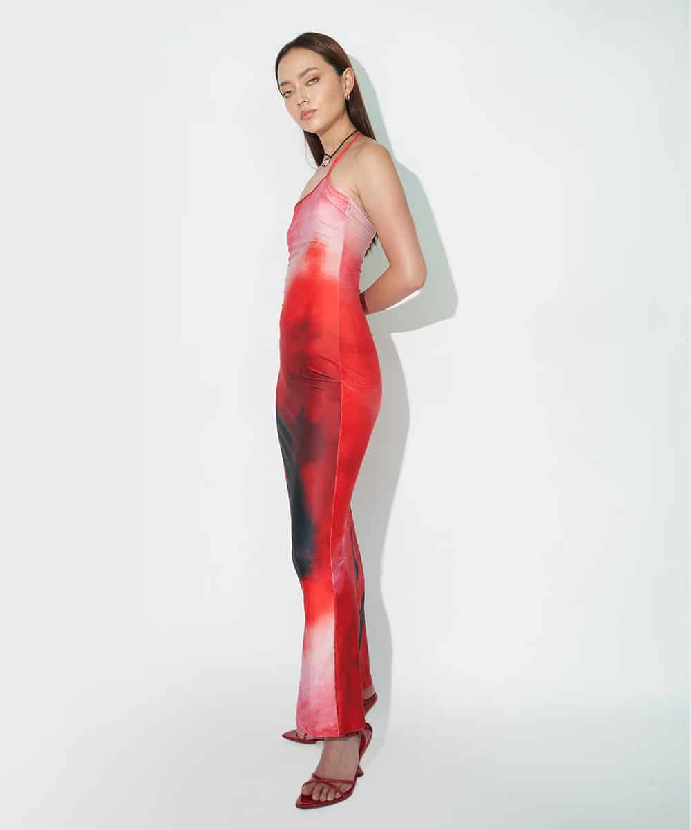 Maxi Dress in Rose Red - miniatura 1