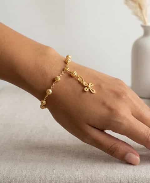 Pulsera Brazalete círculos en plata filigrana - miniatura 1