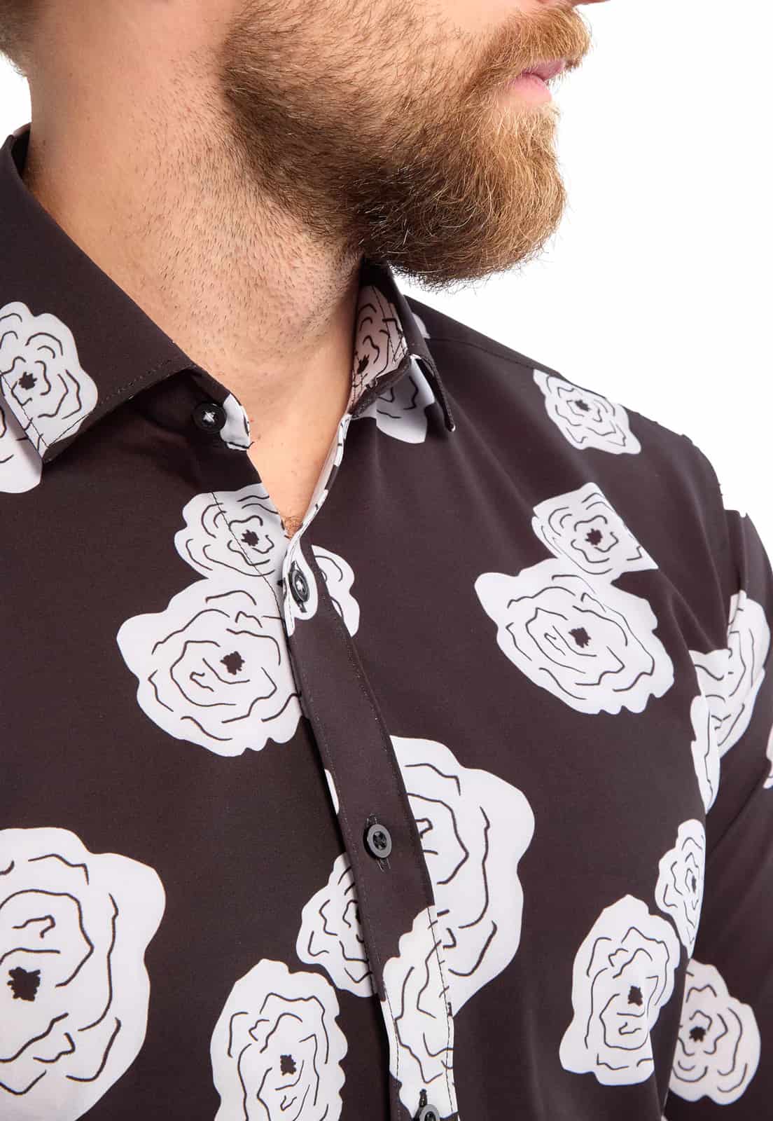 Camisa manga larga floral negra - miniatura 6