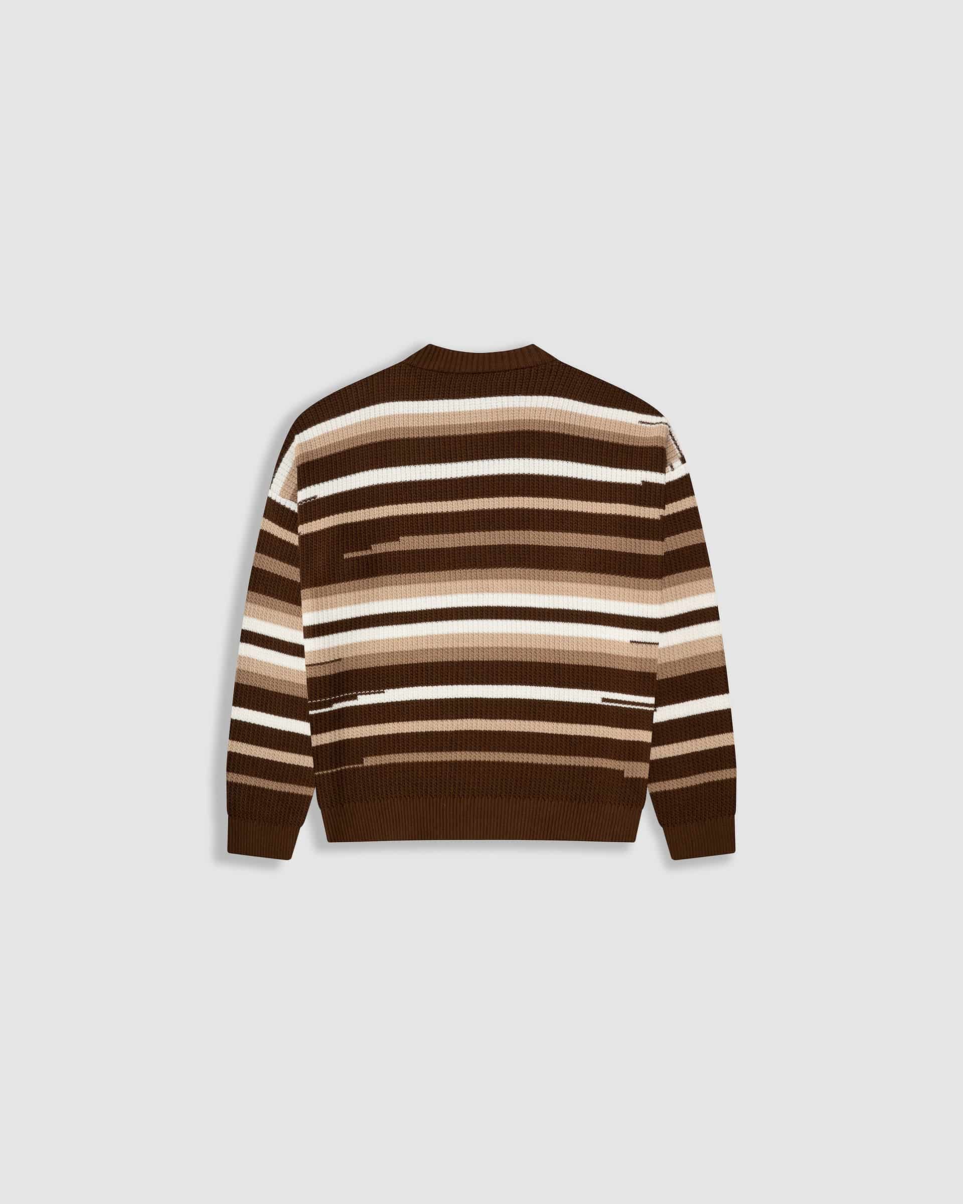 Striped Knitwear Sweater – Café, Crema y Beige - miniatura 6