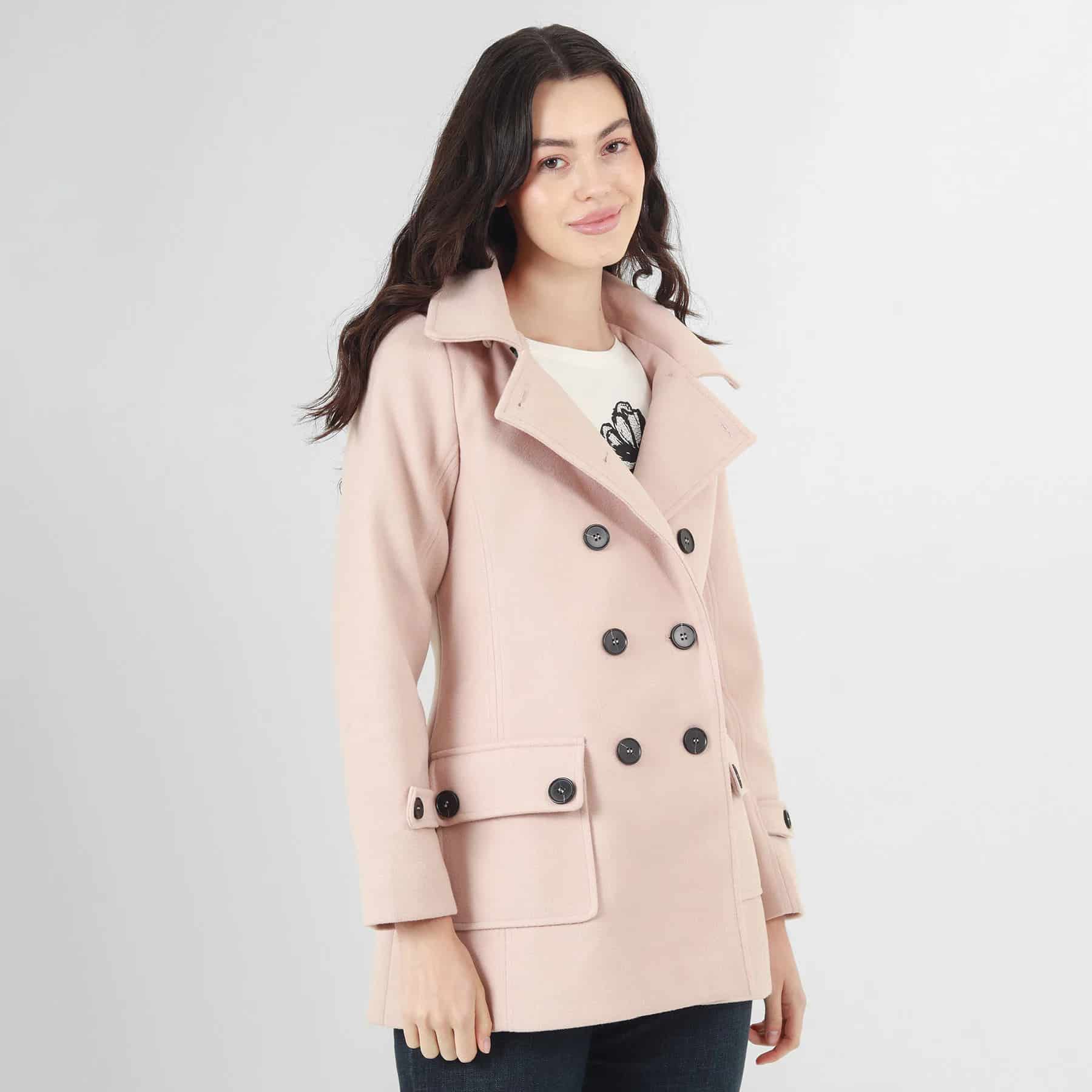 Chaqueta abrigo trench cruzado cuello solapa con capucha - miniatura 11