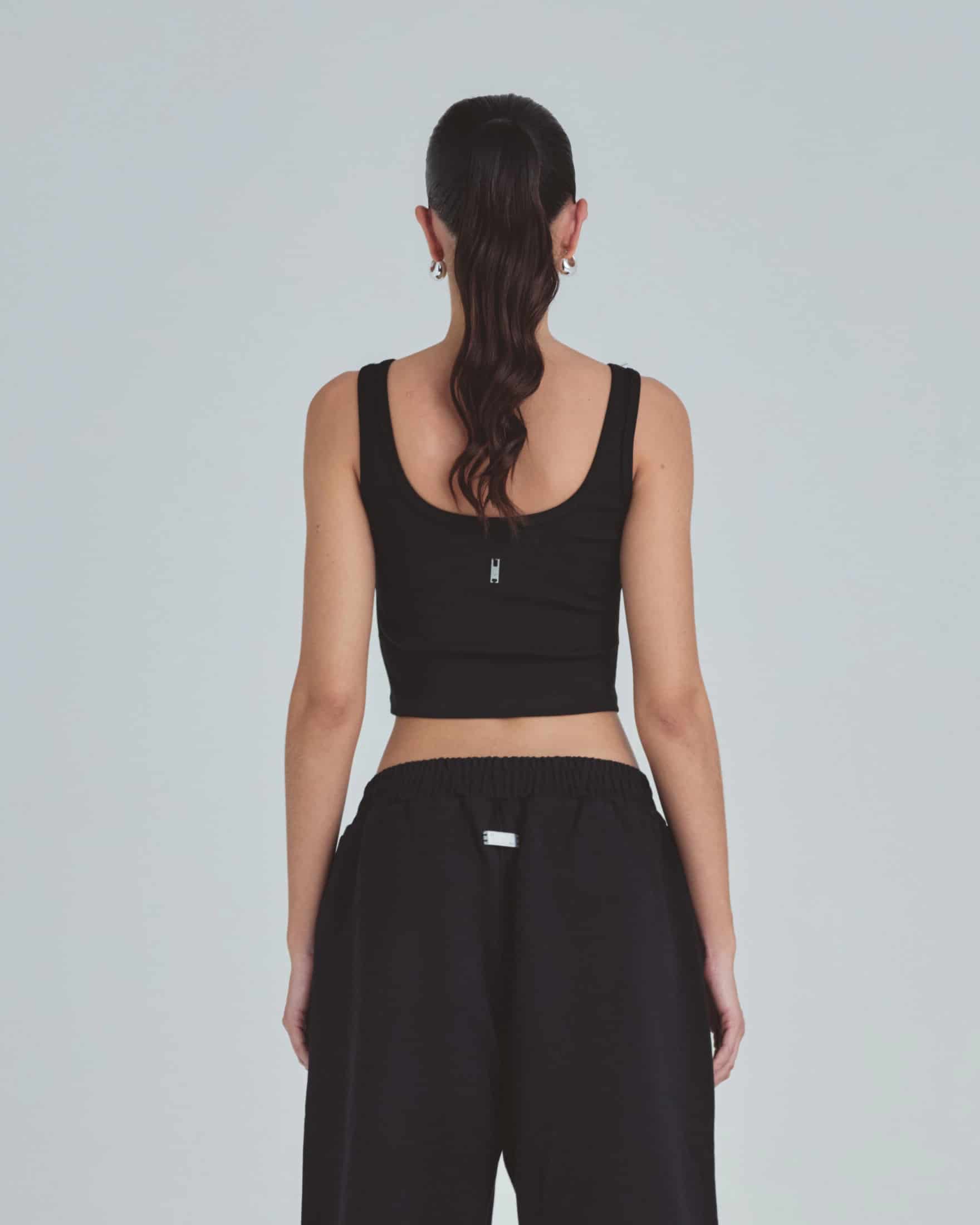 W Line Basic Tank Top Black - miniatura 7