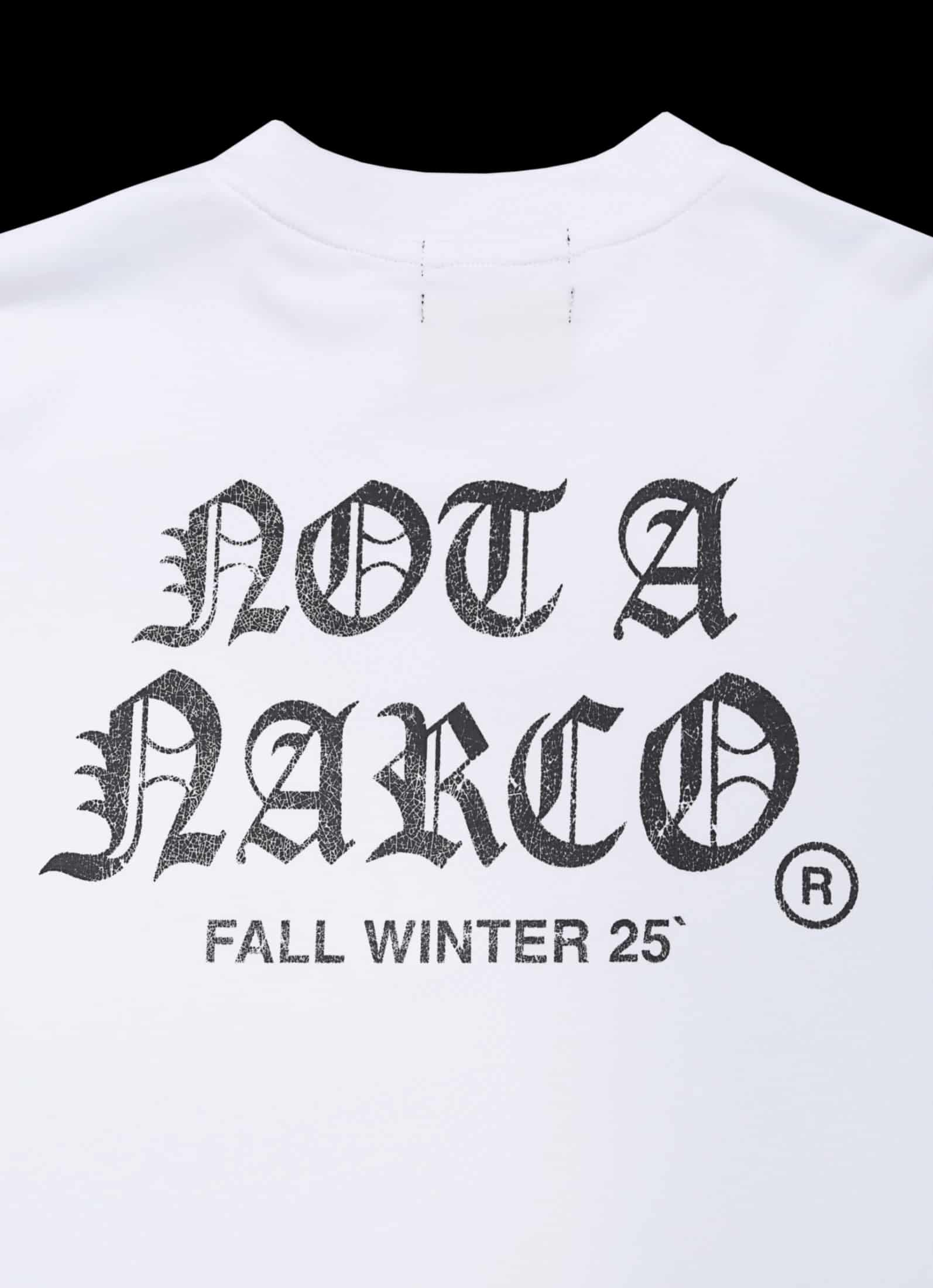 NOT A NARCO FW25 WHITE T-SHIRT - miniatura 5