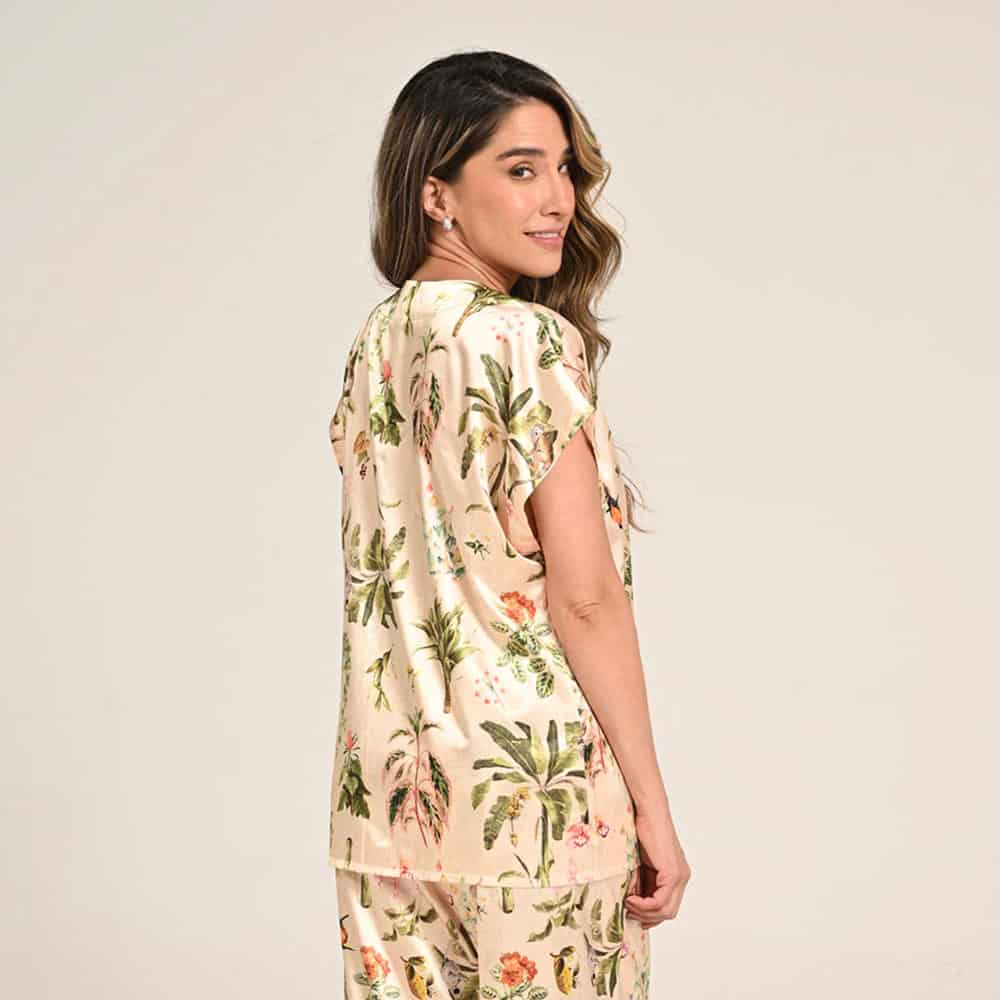 Camisa Manga Corta Silueta Suelta Estampado Amazonas - miniatura 2