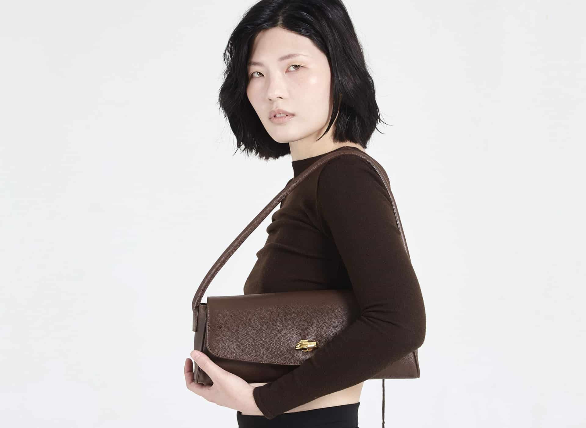 Cannoli M Chocolate Leather Bag - miniatura 1