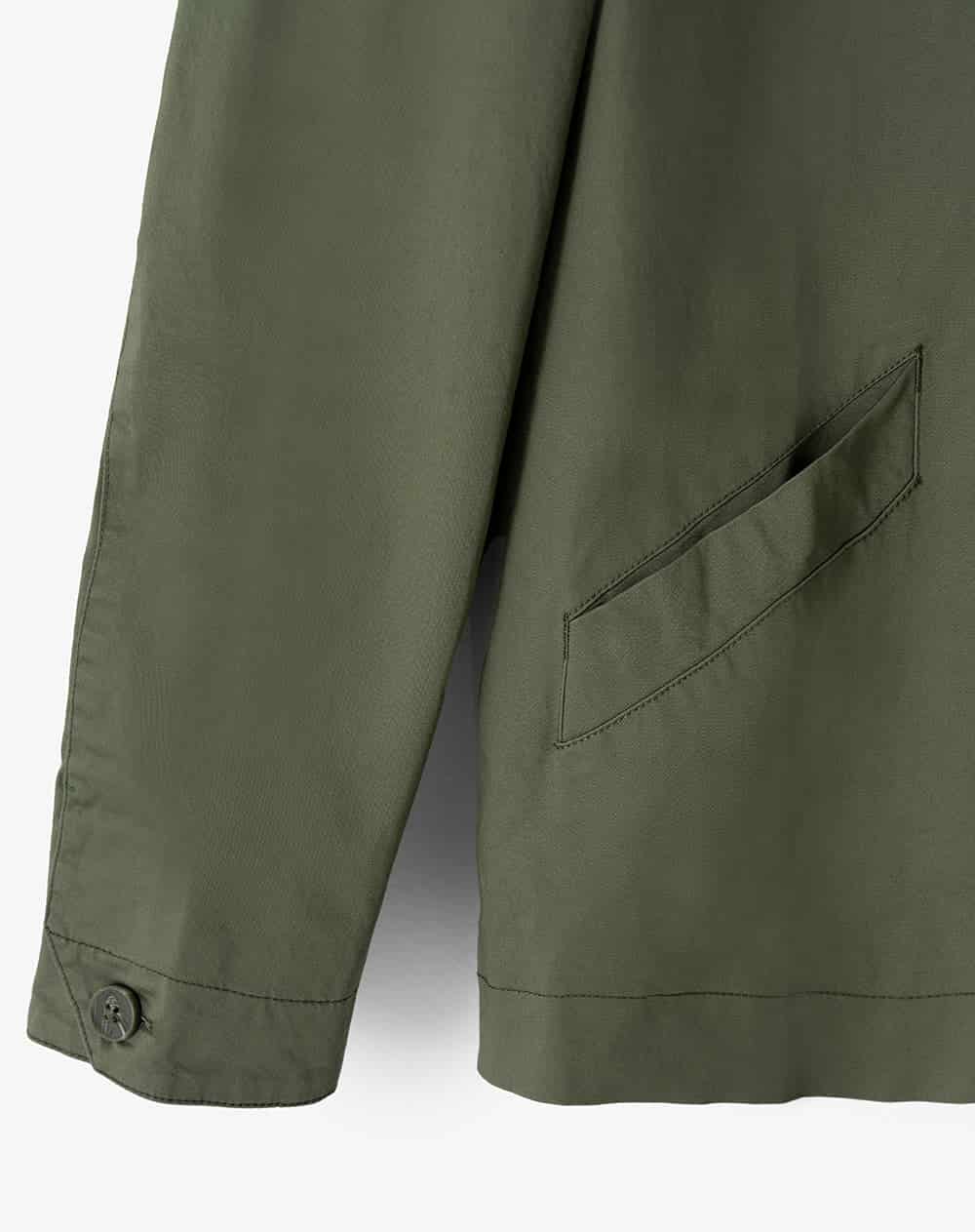Chaqueta overshirt regular liviana verde oliva hombre - miniatura 9
