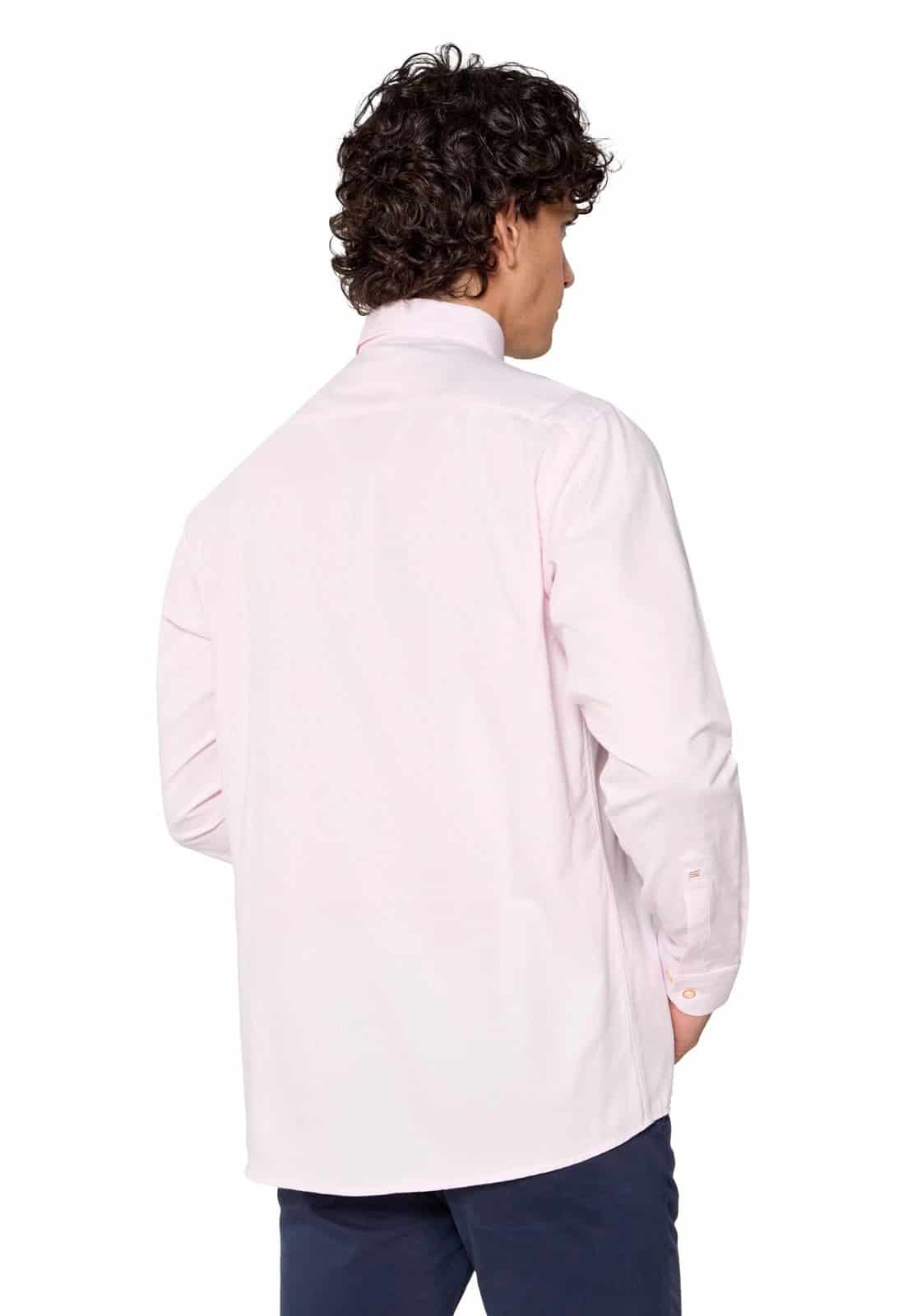 Camisa Manga Larga Oxford Premium Rosada - miniatura 3