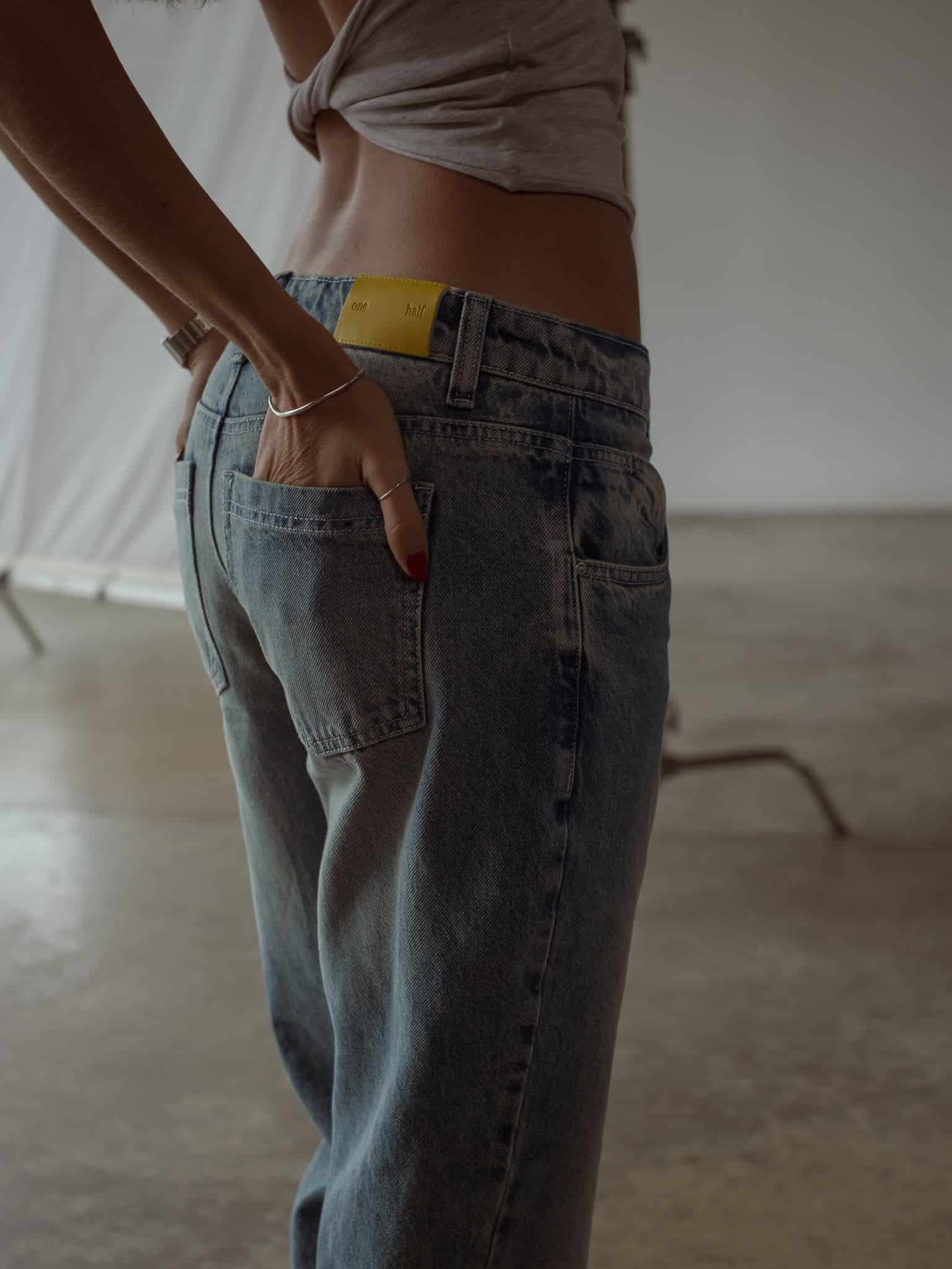 LOW STRAIGHT JEAN - MEDIUM DIRTY BLUE - miniatura 6