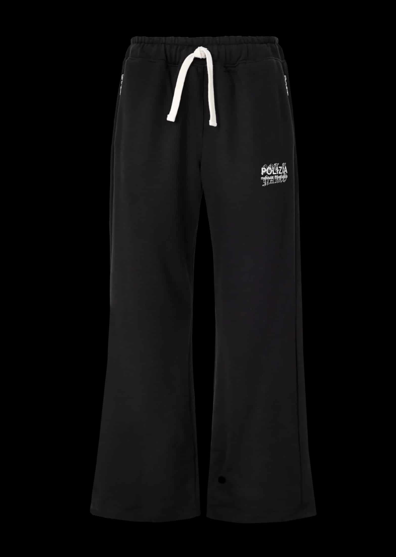 POLIZIA BLACK FLARED SWEATPANTS - miniatura 5