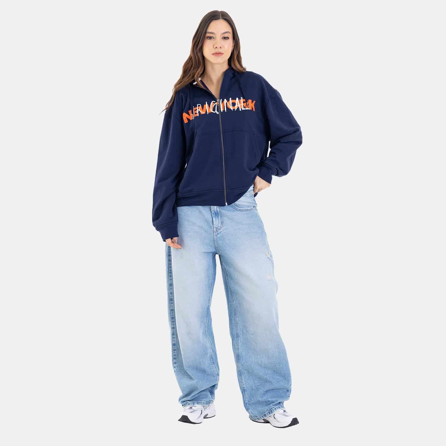Zip Hoodie Regular Fit Dark Blue - miniatura 12