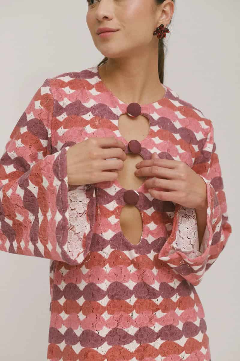 Vestido Holiday Glaseado Rojo - miniatura 3