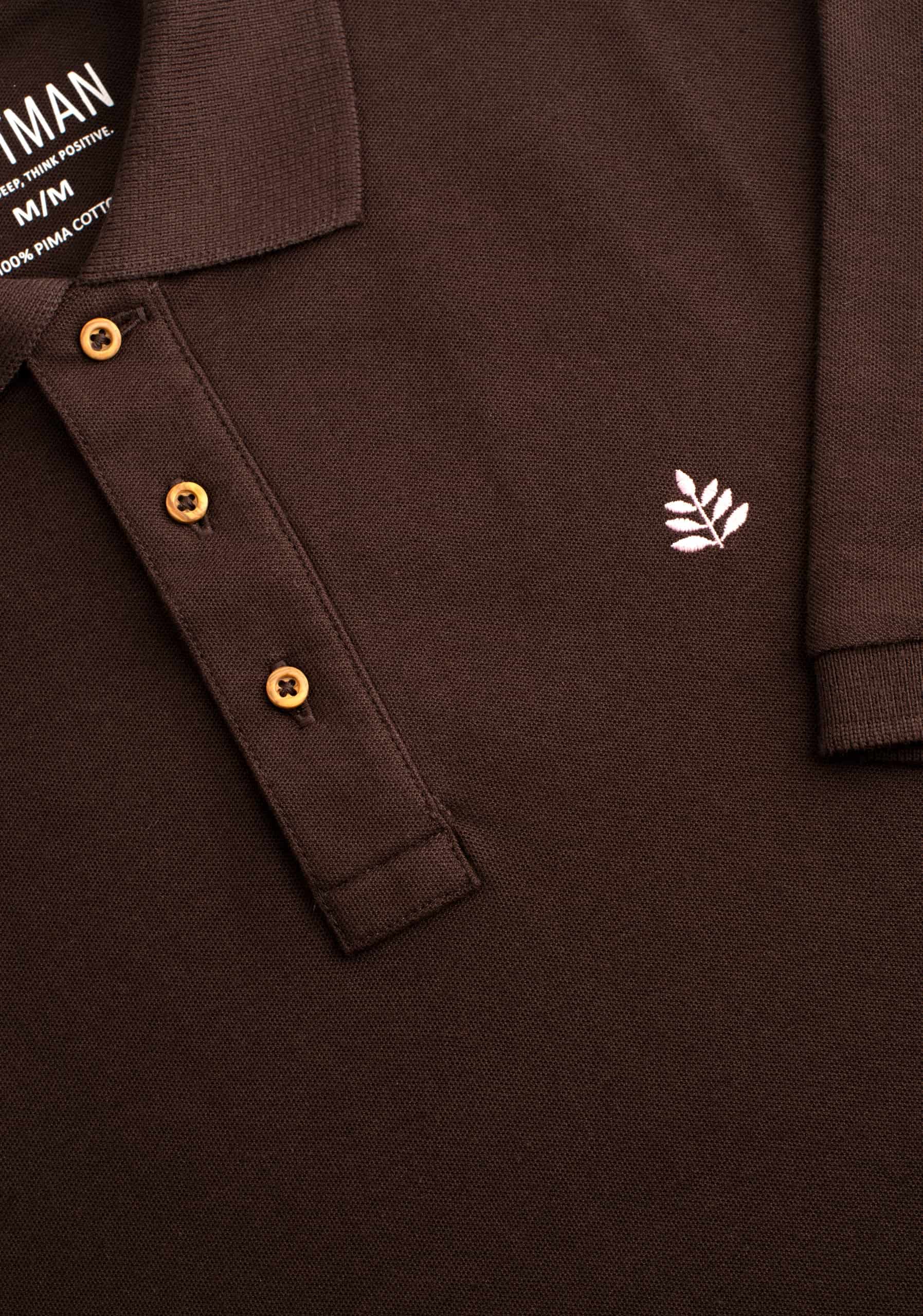 Camiseta Polo H Unicolor L-Ros Café Osc - miniatura 7