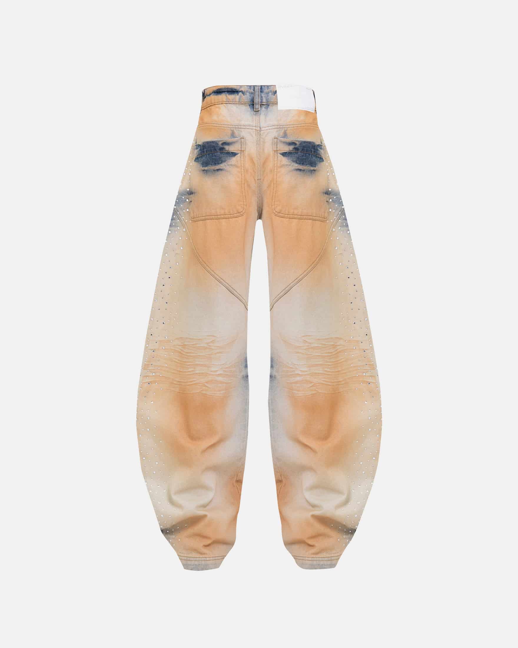 W Golden Heritage Pearled Barrel Jeans Oasis Blue - miniatura 3