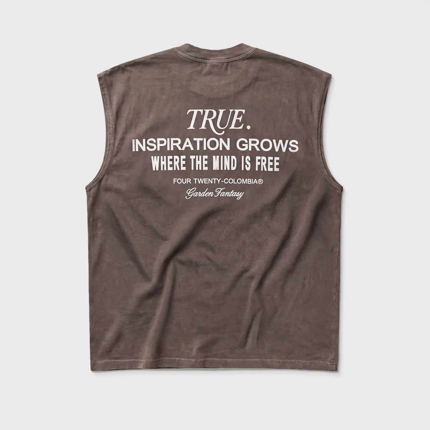 Garden Sleeveless Tee - Washed Brown - miniatura 2