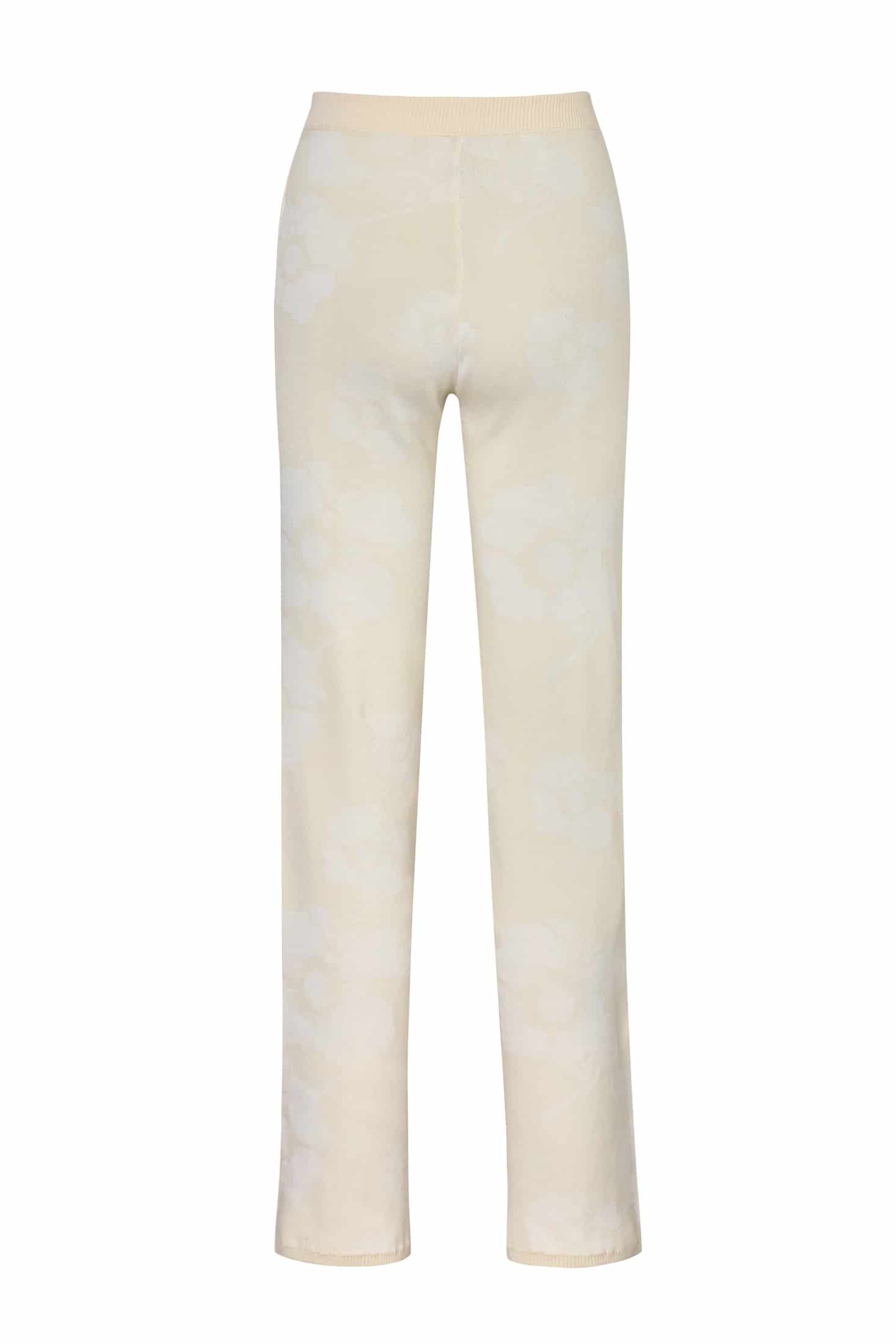 Alba Knit Cotton Jacquard Pants / Ivory Maxi Flowers - miniatura 3