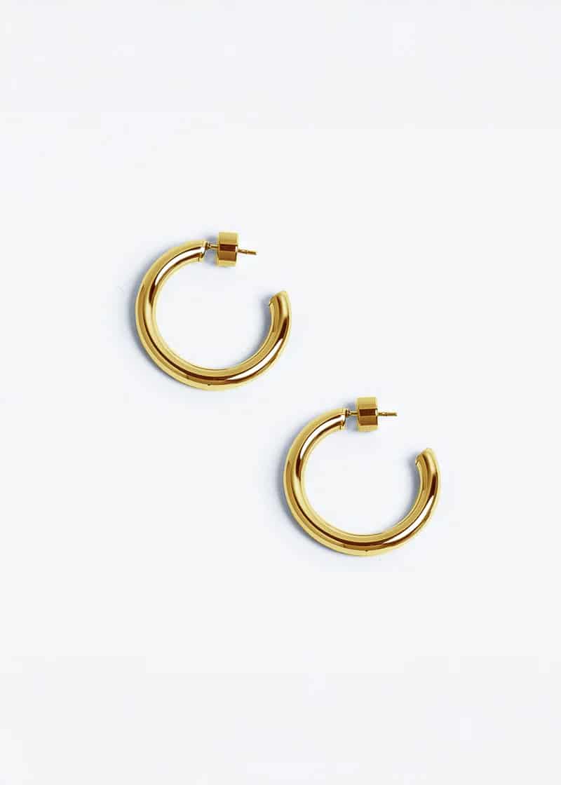 Small Chunky Hoops Plateado - miniatura 4