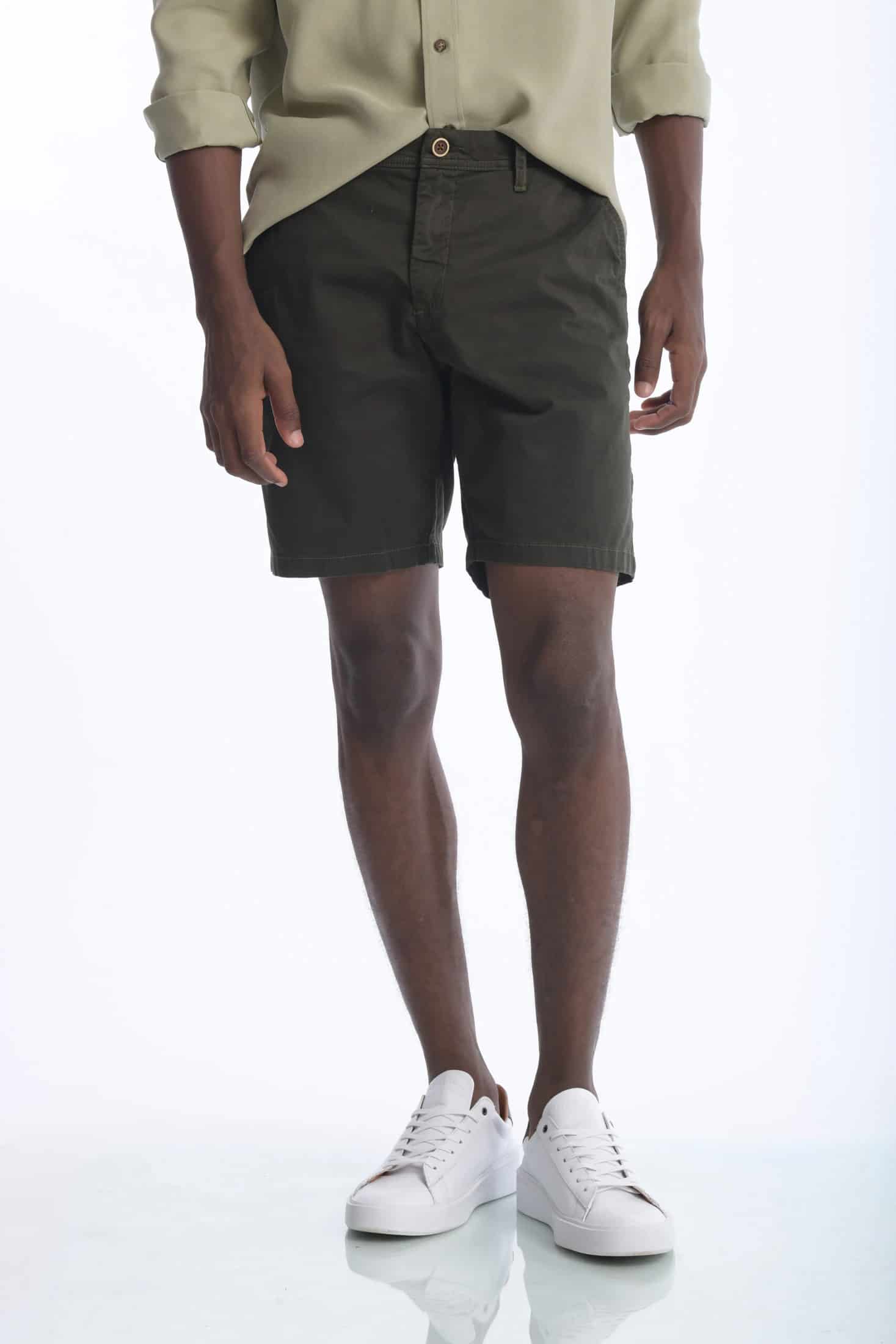 Bermuda Chino Dril Verde Militar - miniatura 3