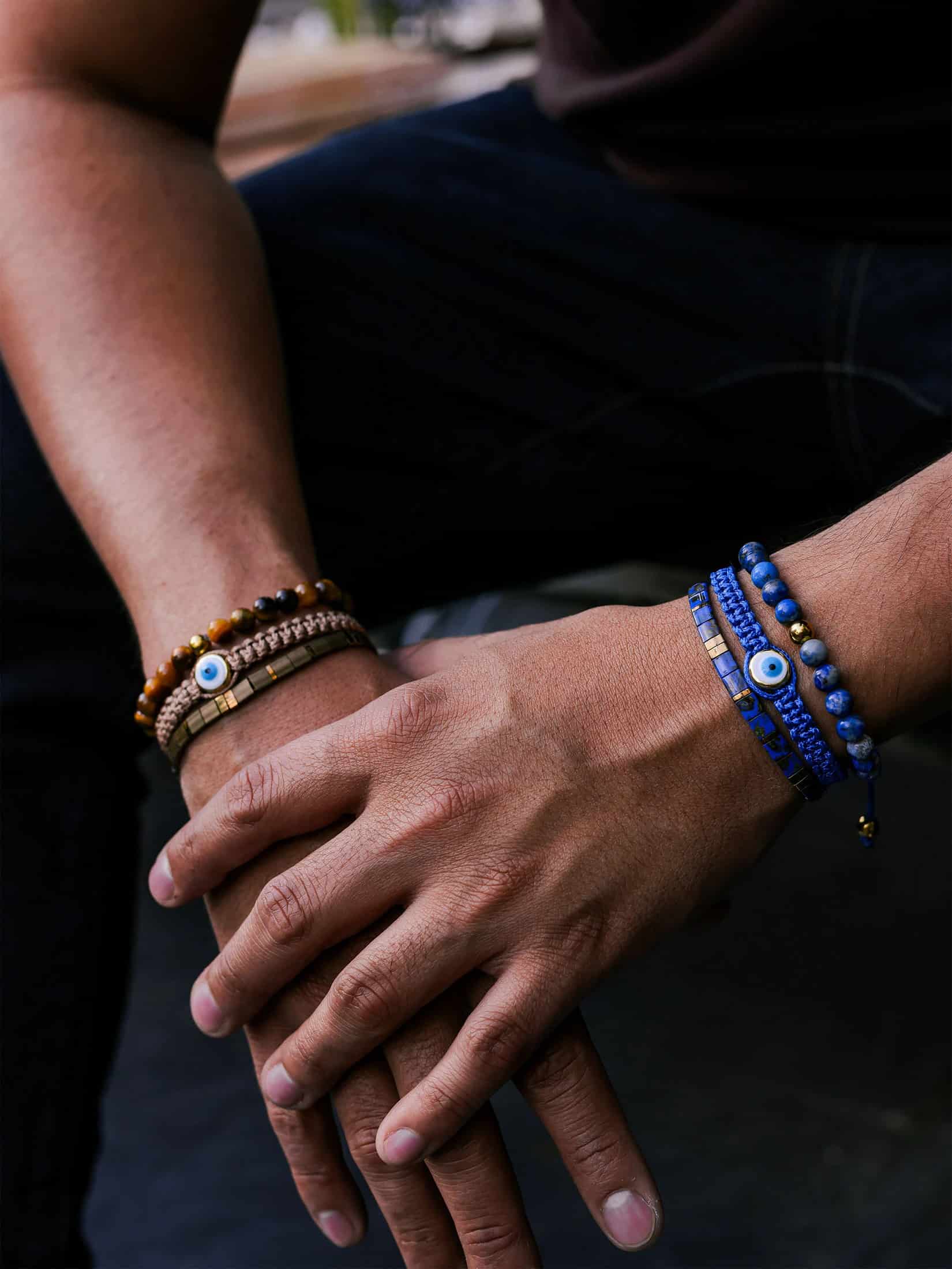 Brazalete Miyuki Tila Azul Marmolizado - miniatura 5