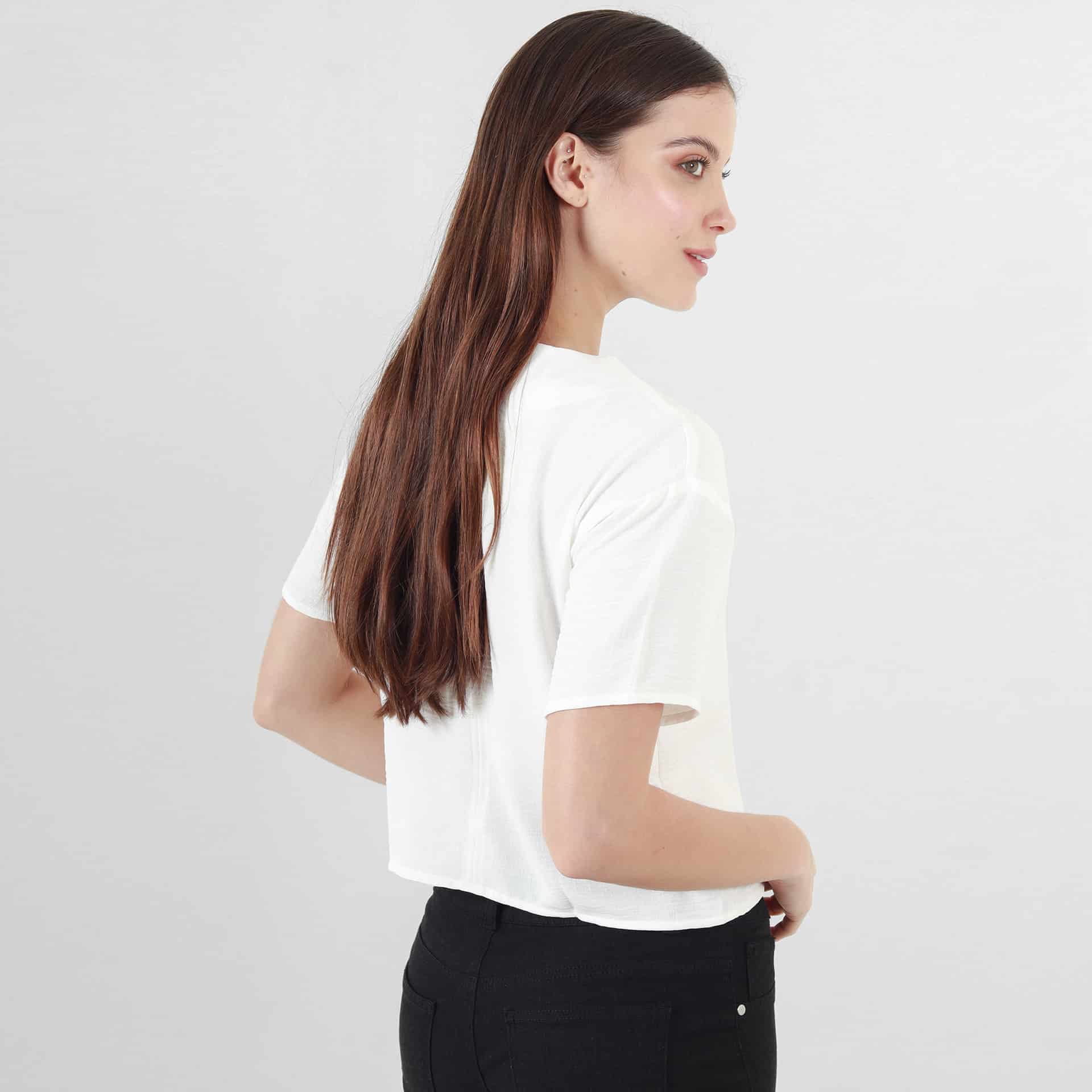 Blusa Cuello V Manga Corta - miniatura 5