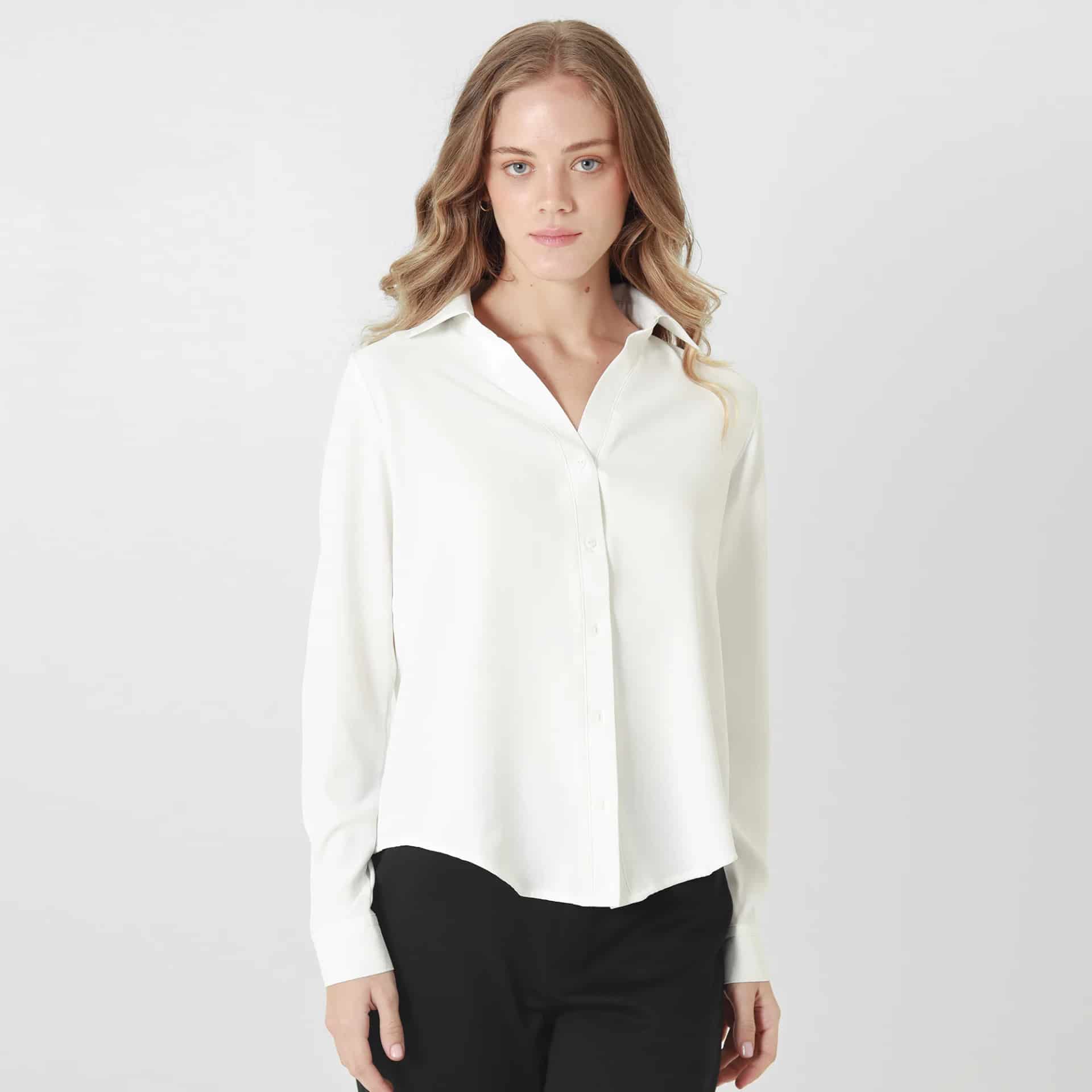 Camisa Cuello Camisero Manga Larga - miniatura 7