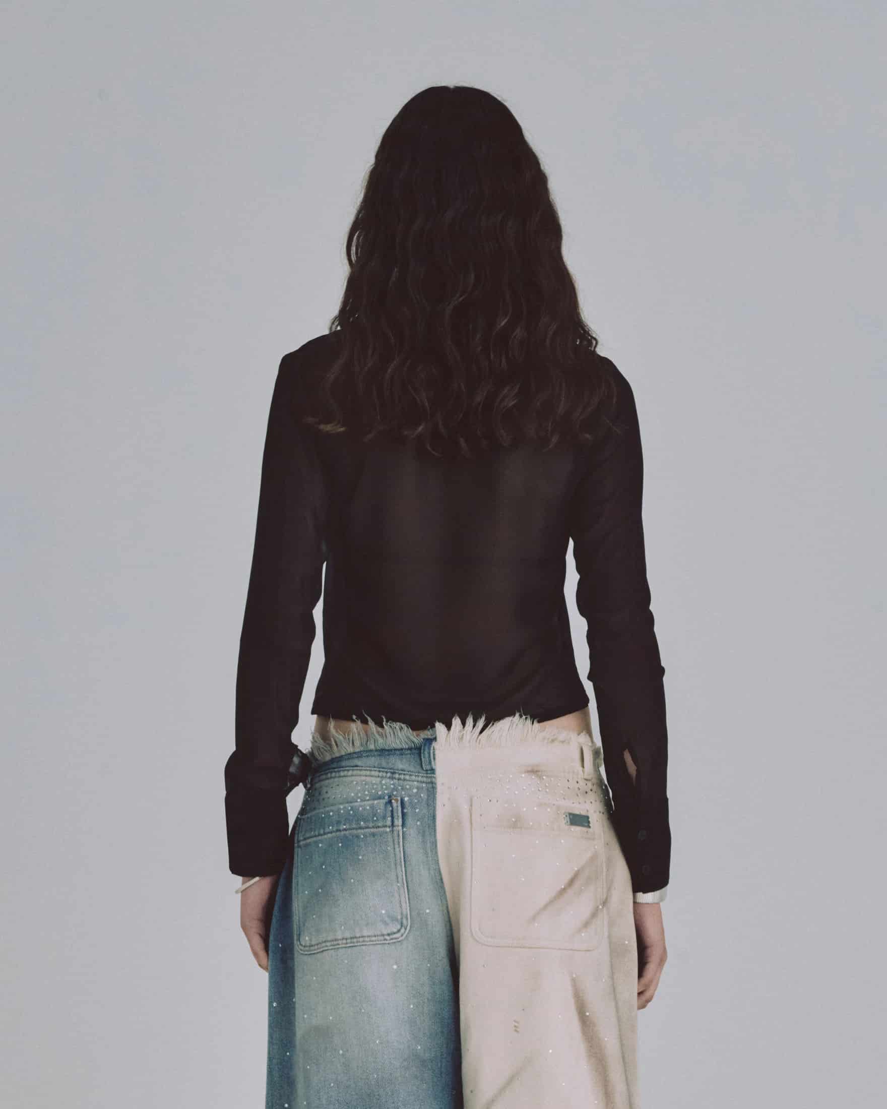 W Basics Transparent Shirt Black - miniatura 6
