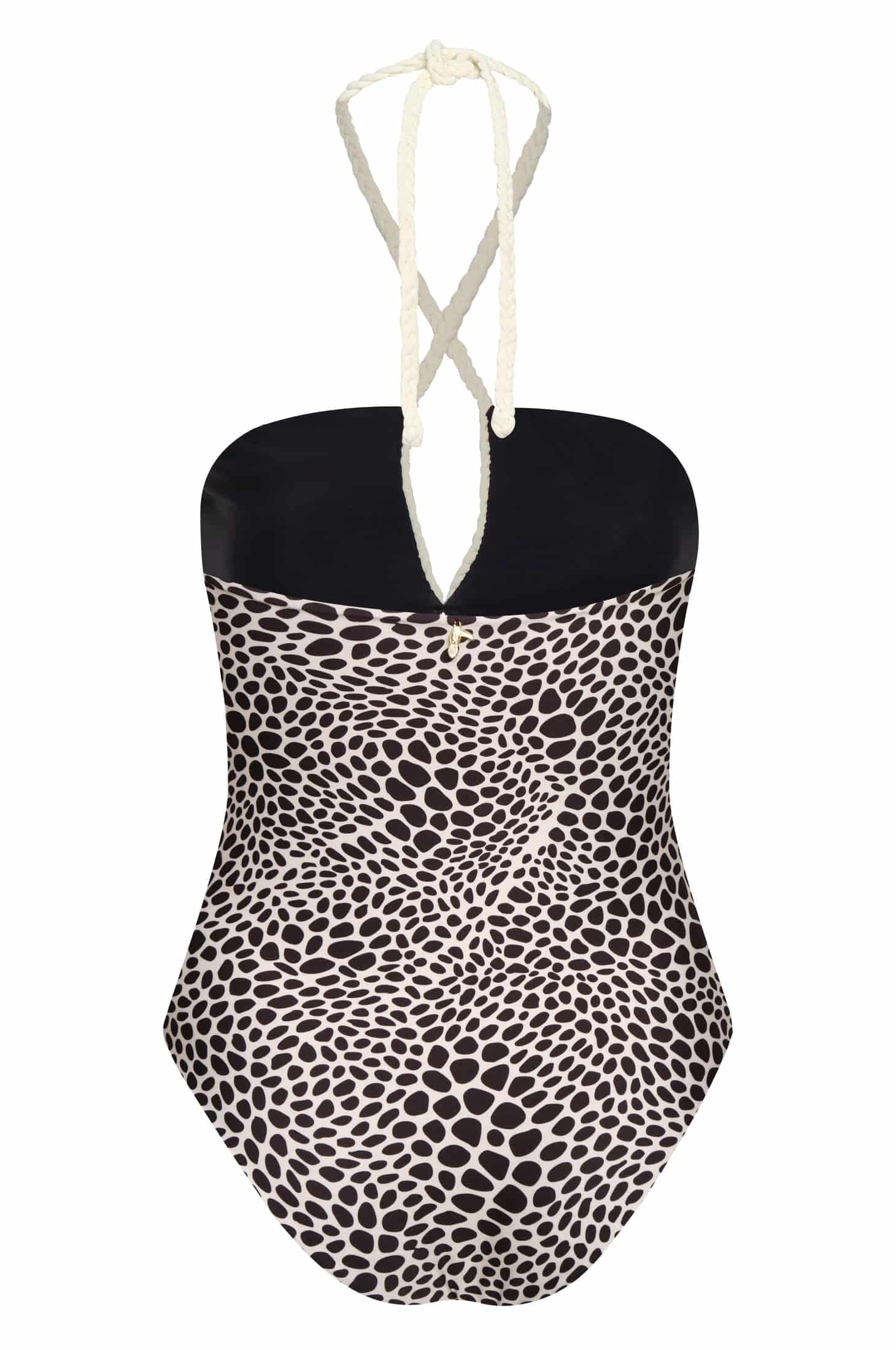 Saint Tropez One Piece / Ivory & Black Animal Print - miniatura 3