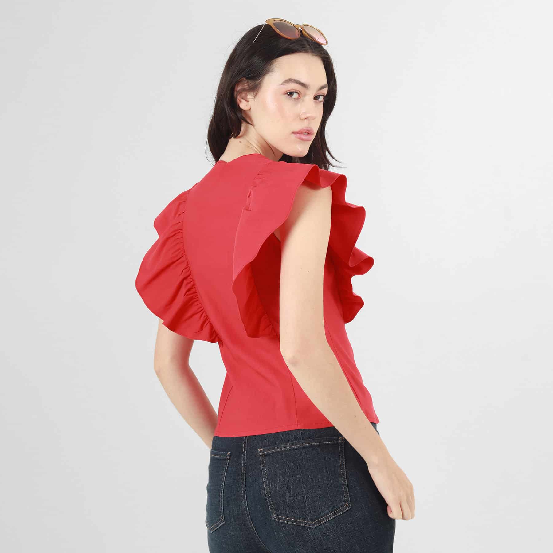 Blusa Cuello Redondo Manga Sisa - miniatura 5