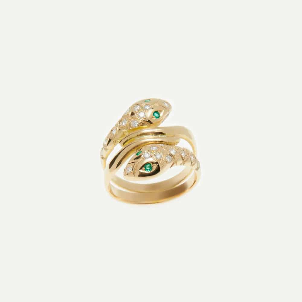 Anillo Doble Snake - miniatura 1