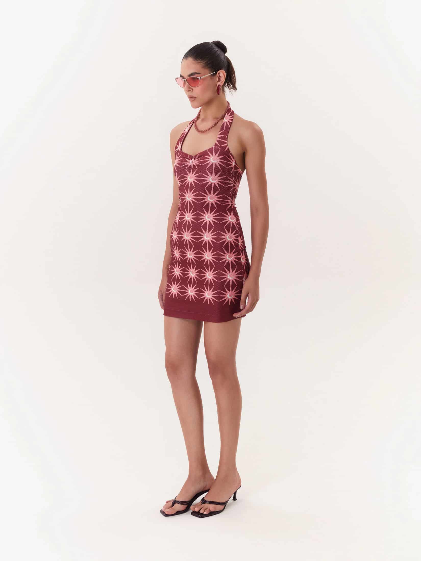 Mini Dress Solar - Vino - miniatura 2