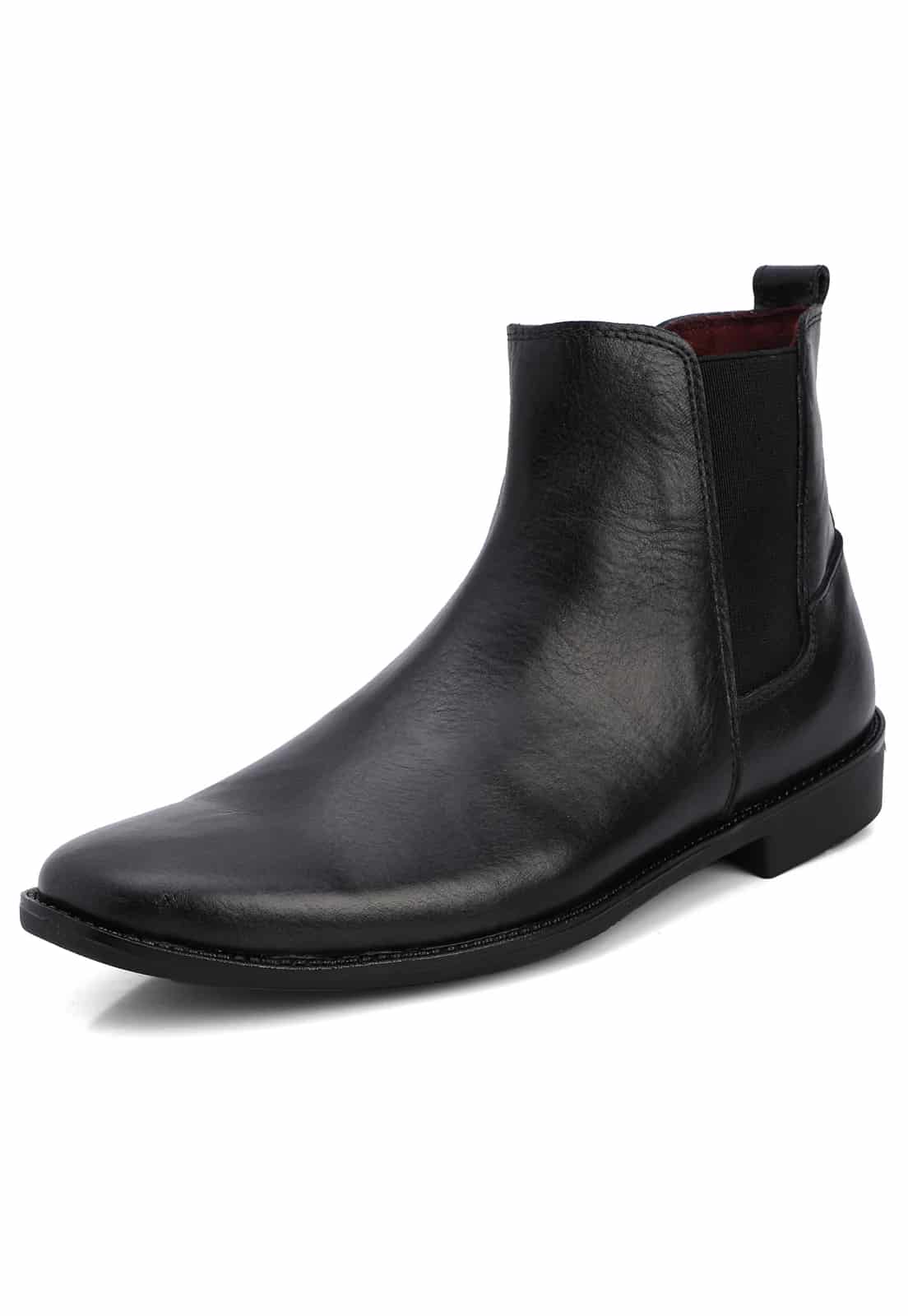 Botines chelsea negros en cuero - miniatura 5