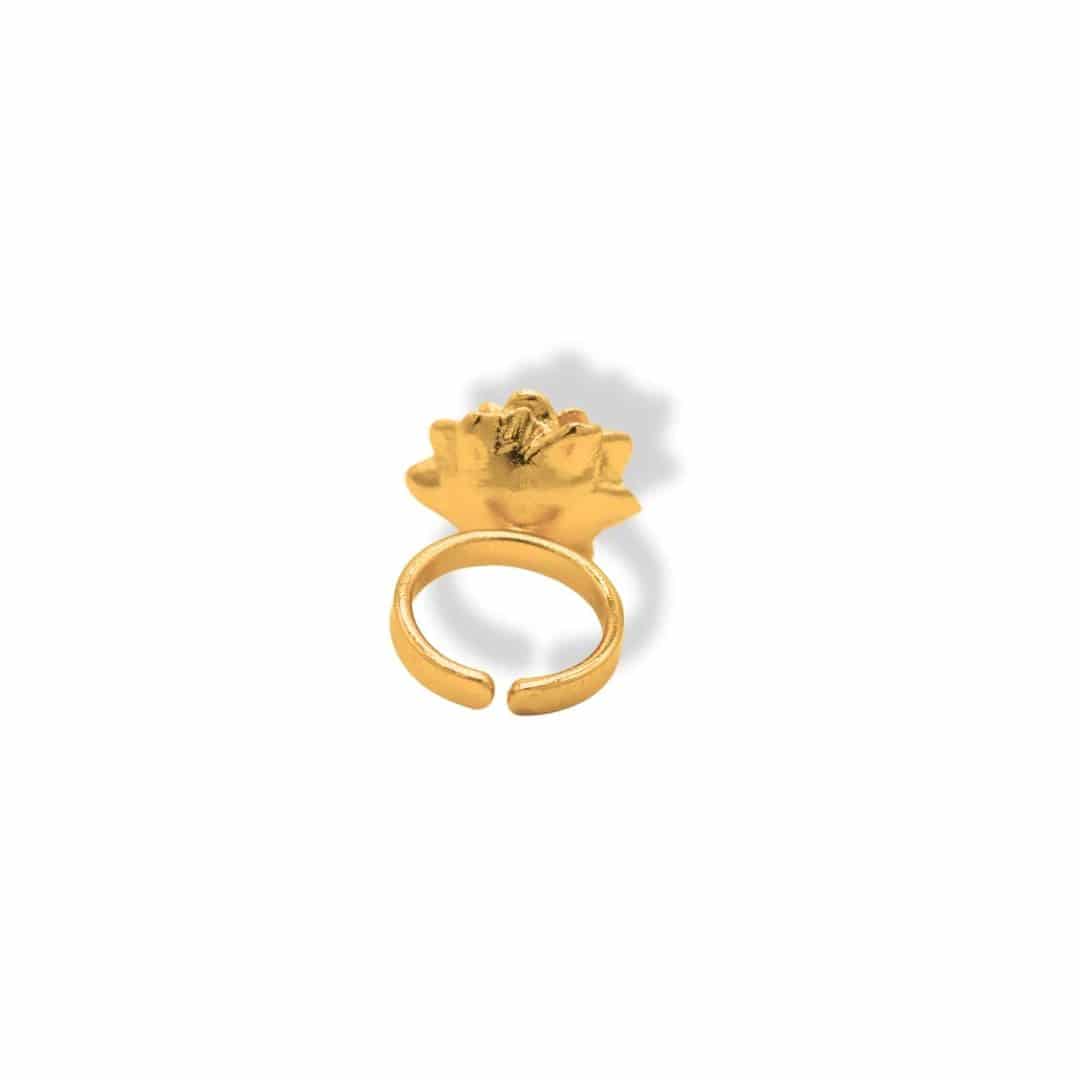 Anillo con flor de cactus grande - miniatura 6