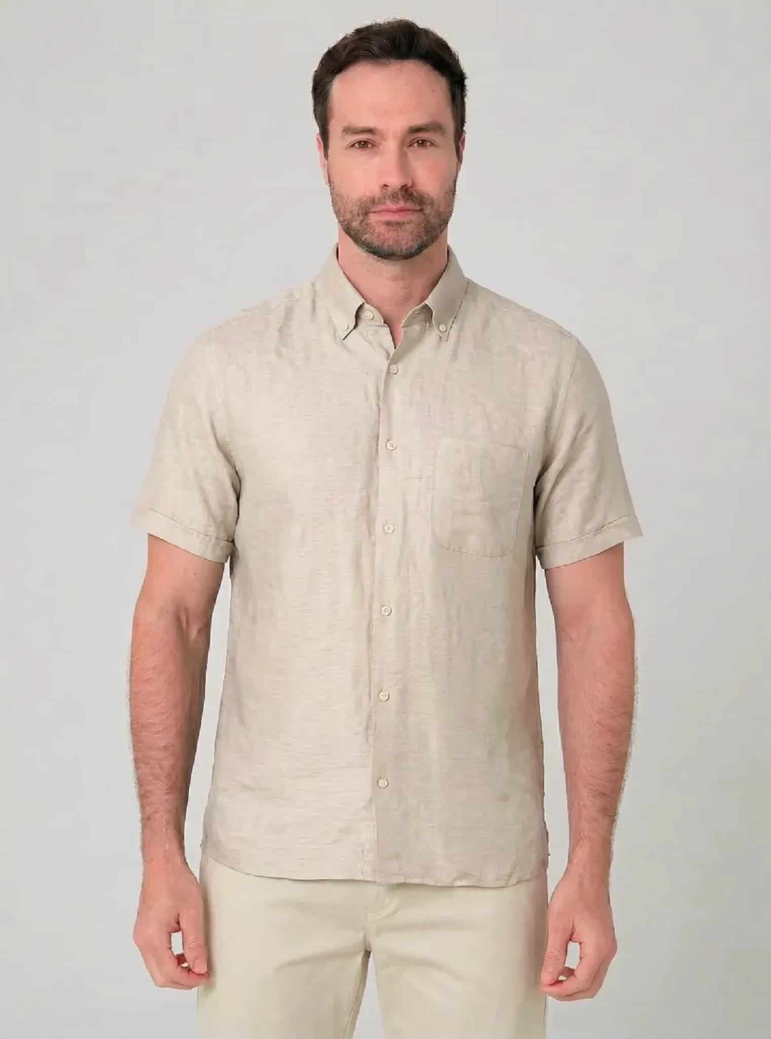 Camisa con bolsillo manga corta para hombre Jon Sonen 027225037 - miniatura 12