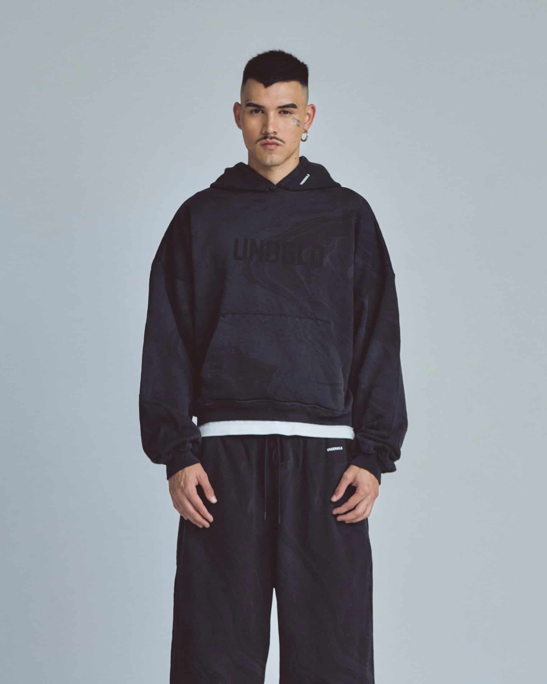 Basics UNDGLD Boxy Hoodie Oiled Black - miniatura 2