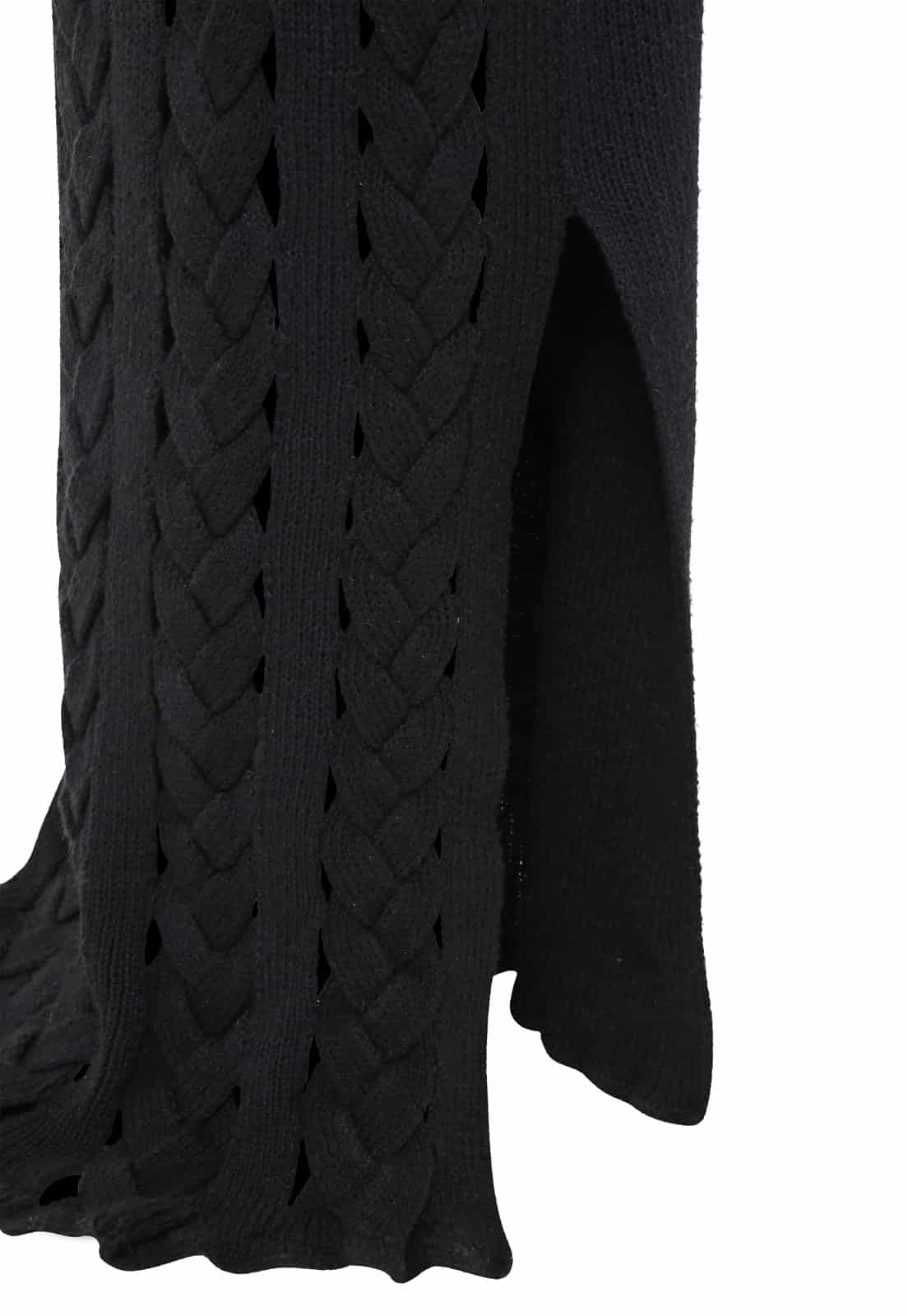 FLAT BRAIDED KNITTED DRESS - miniatura 7