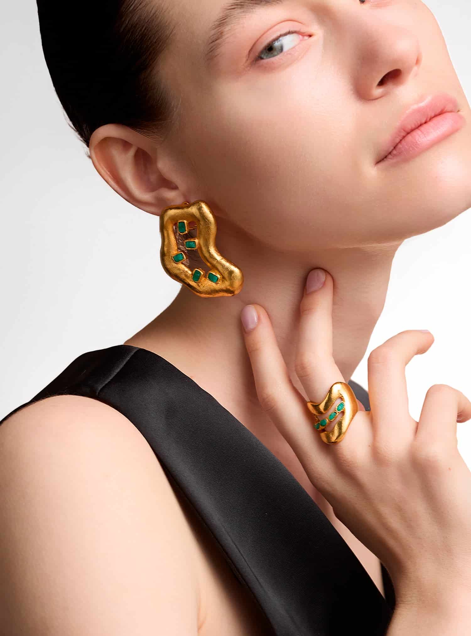 Tena Emerald Maxi Earrings - miniatura 3