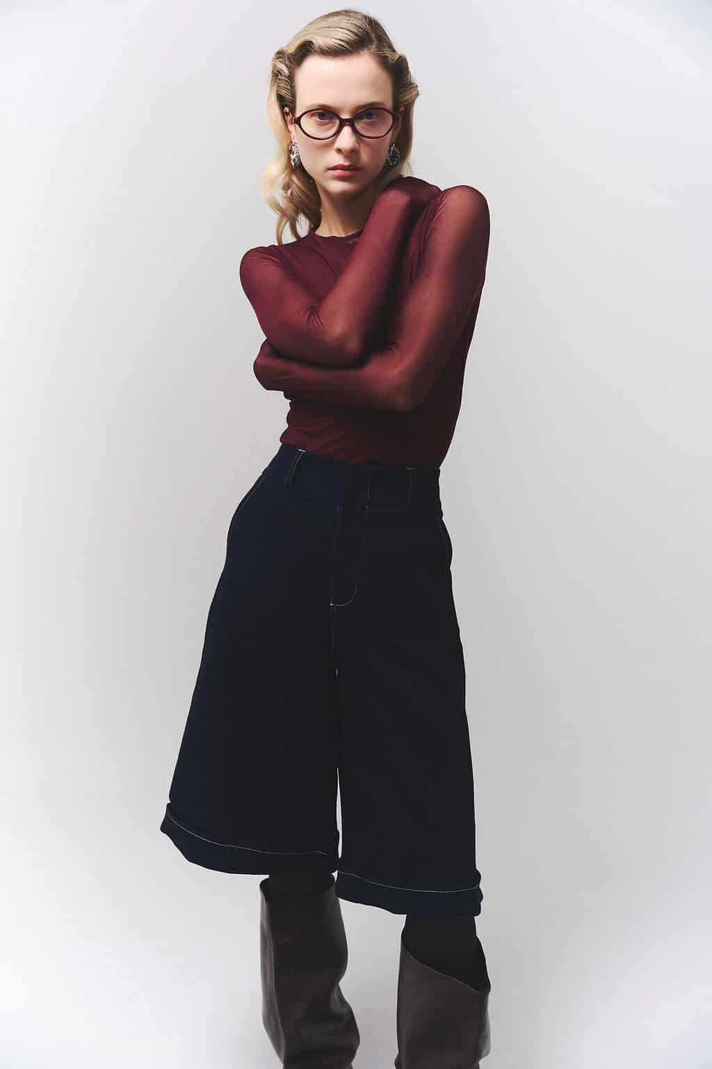 Bermuda Flare Denim - miniatura 1
