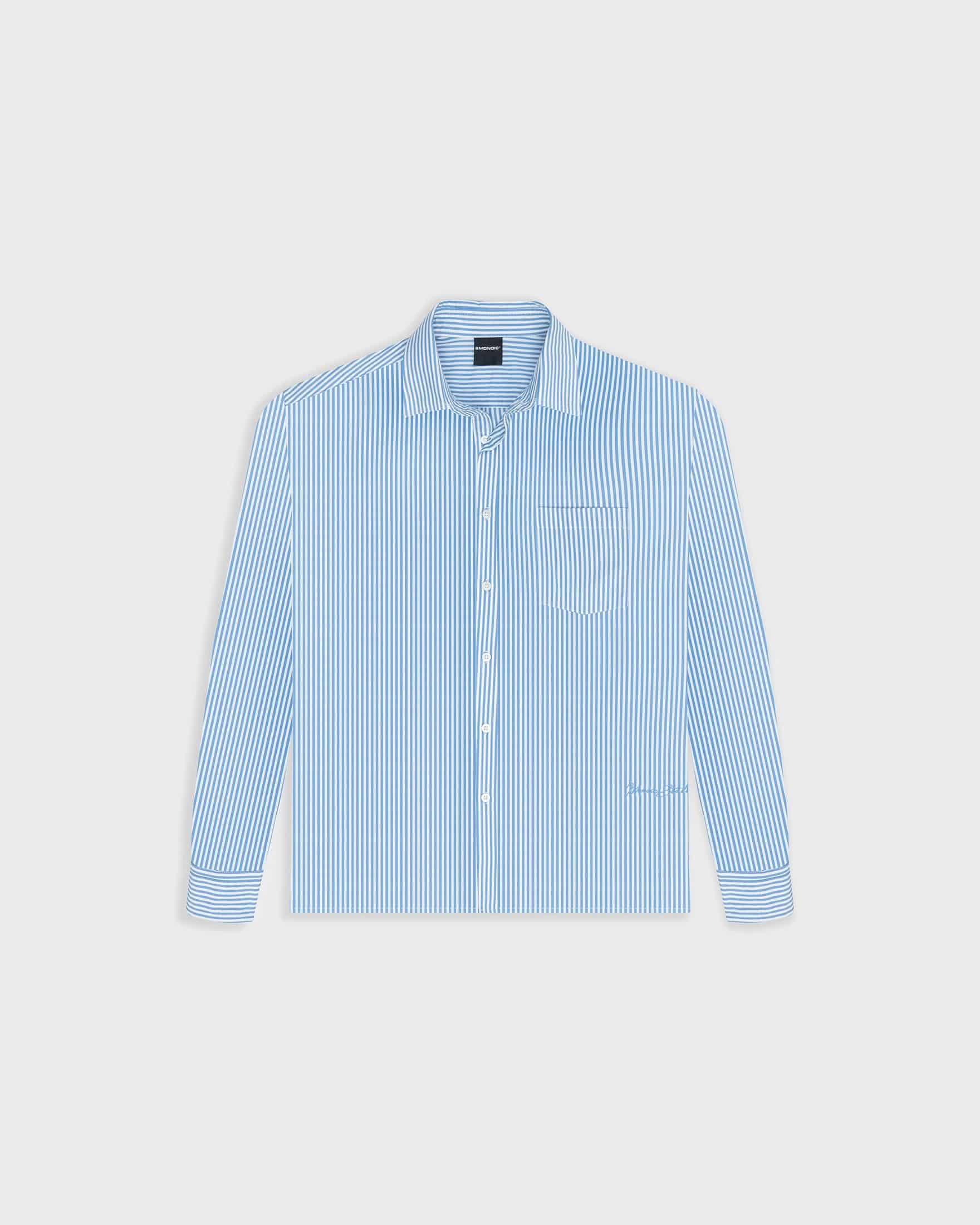 Pinstripe Shirt - Light Blue - miniatura 1