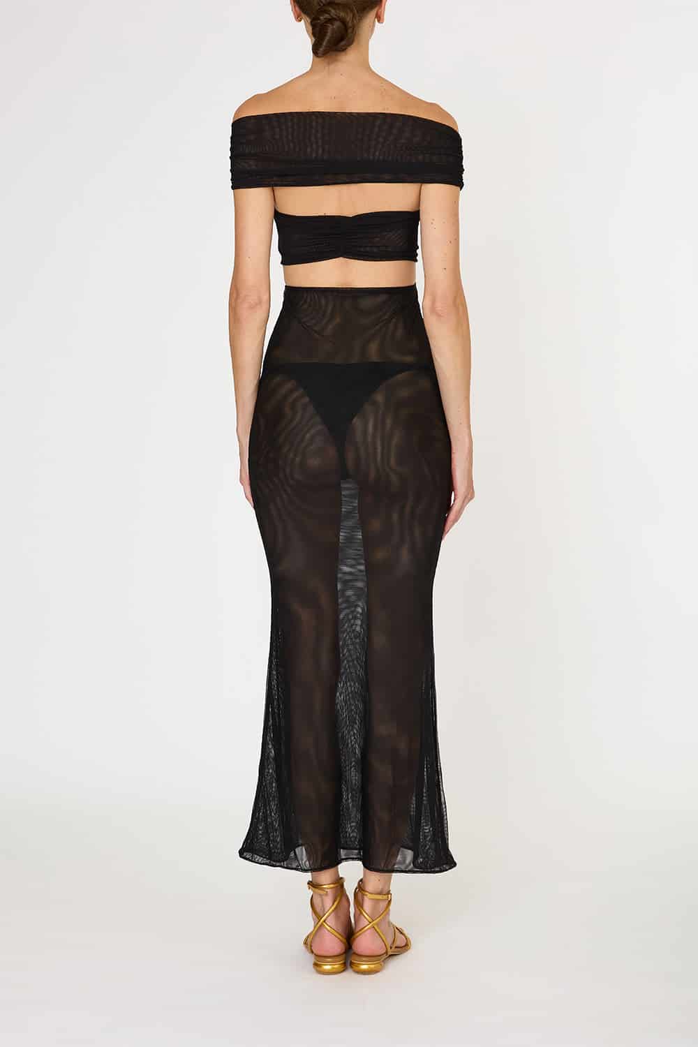 BLACK AMAIA LONG DRESS - miniatura 4