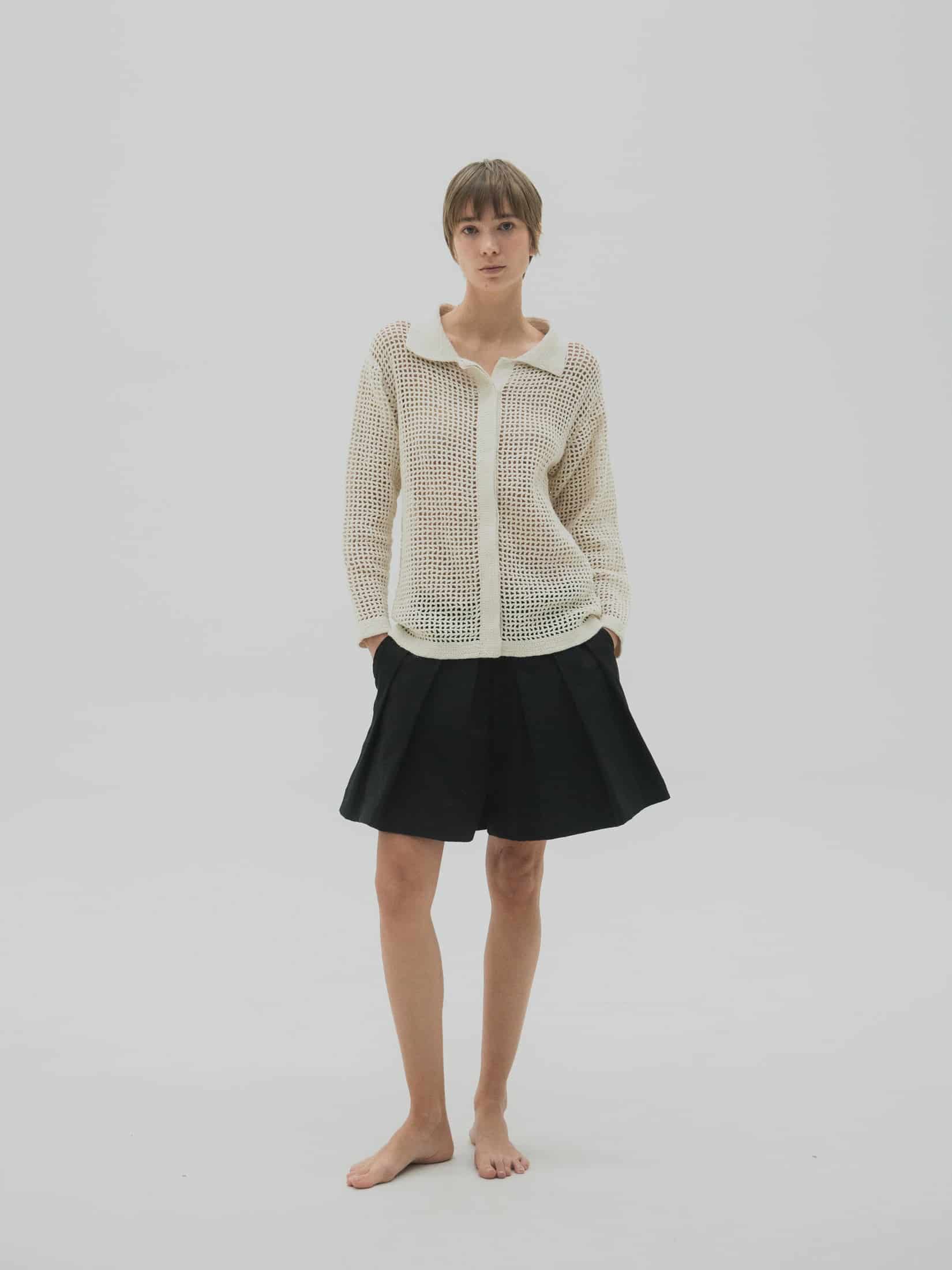Camisa tejida en crochet Mujer - miniatura 1