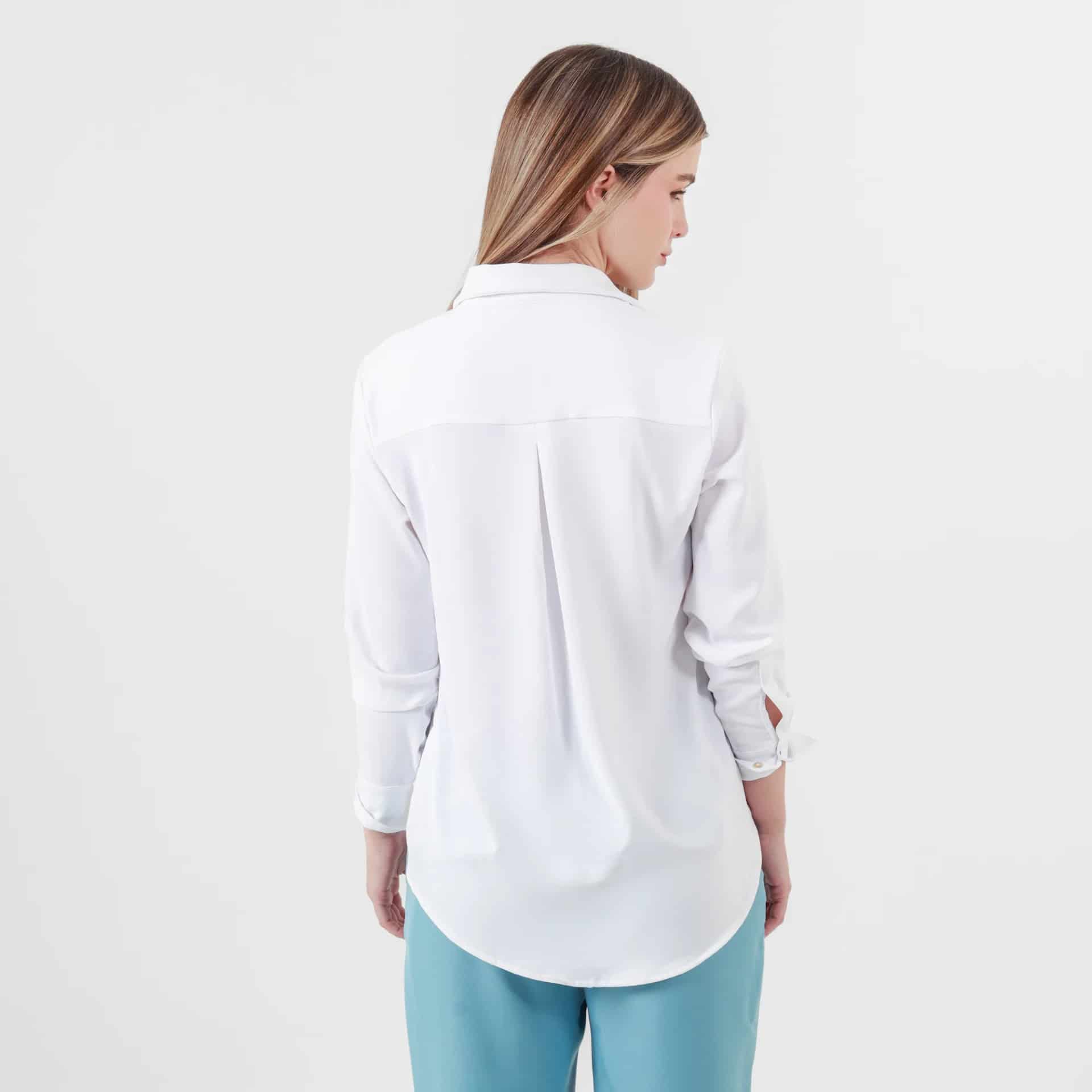 Blusa Cuello Camisero Manga Larga - miniatura 2